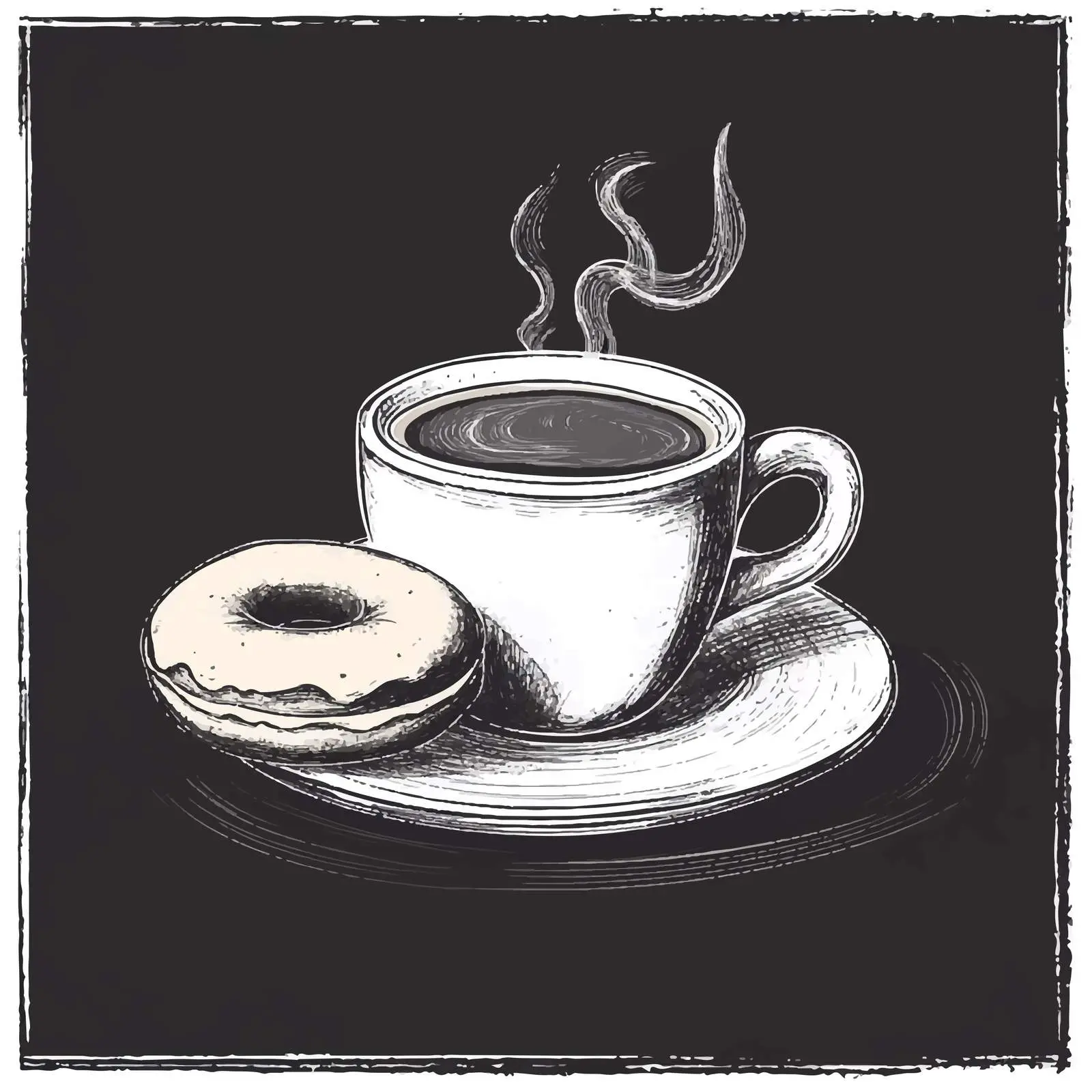 Hand Drawn Coffee and Donut Sketch Vector — free download from Dotvec