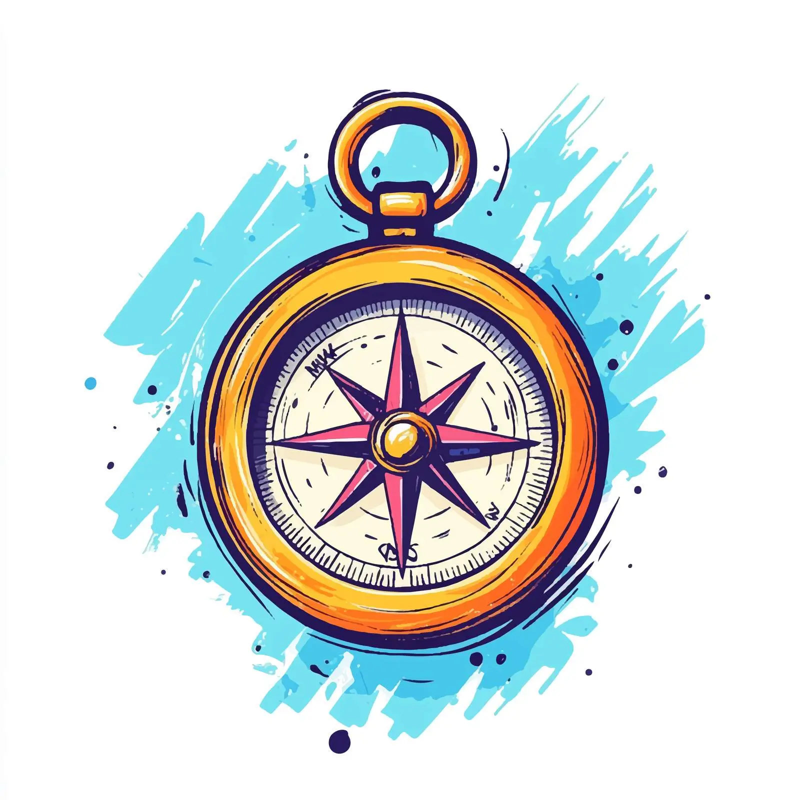 Hand Drawn Compass Sketch on White Background — free download from Dotvec