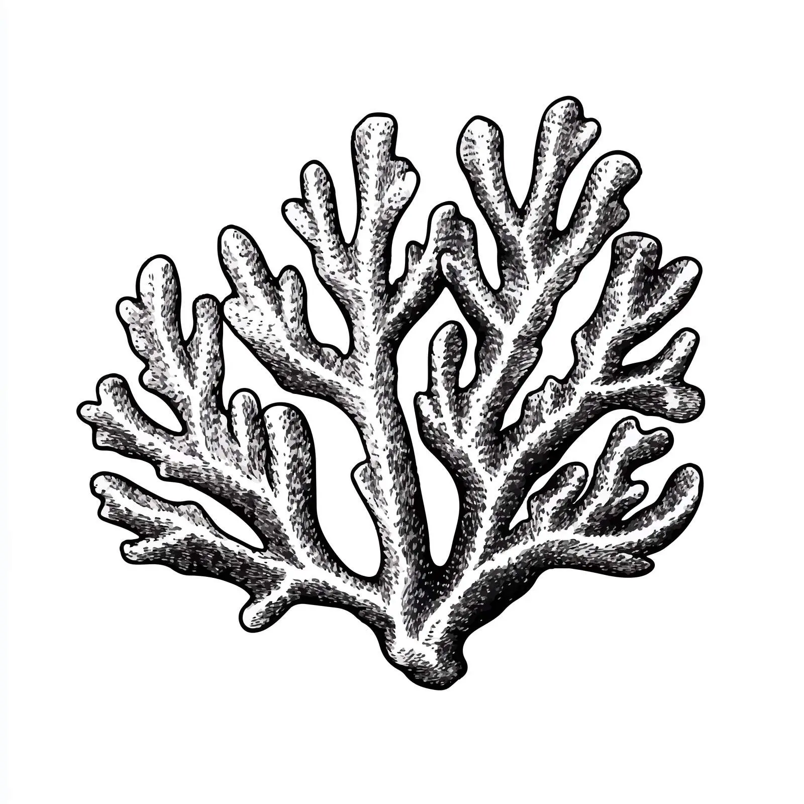 Hand Drawn Coral Sketch on White Background — free download from Dotvec