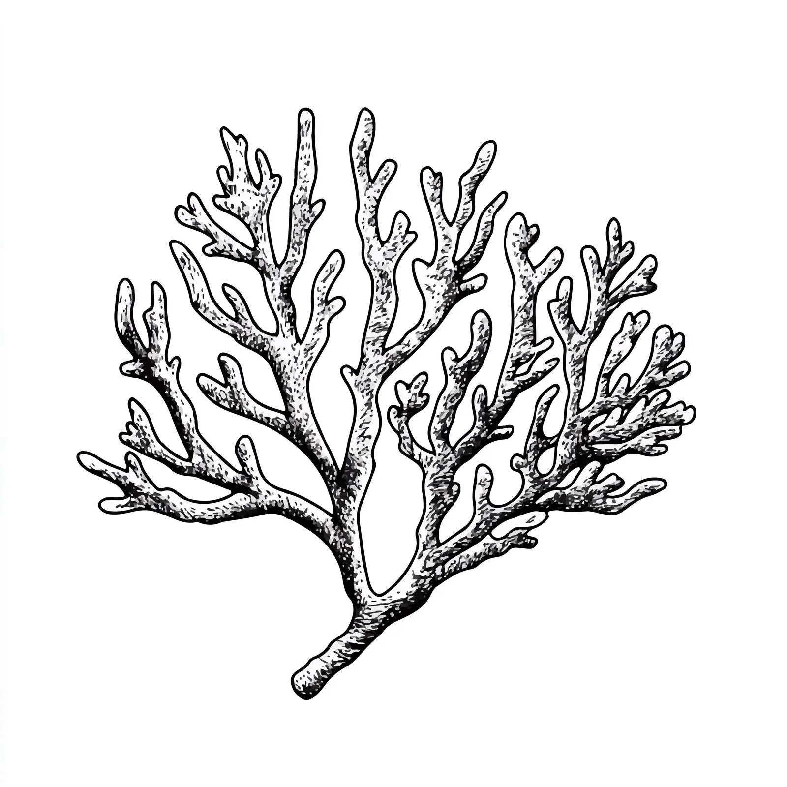 Hand Drawn Coral Sketch on White Background — free download from Dotvec