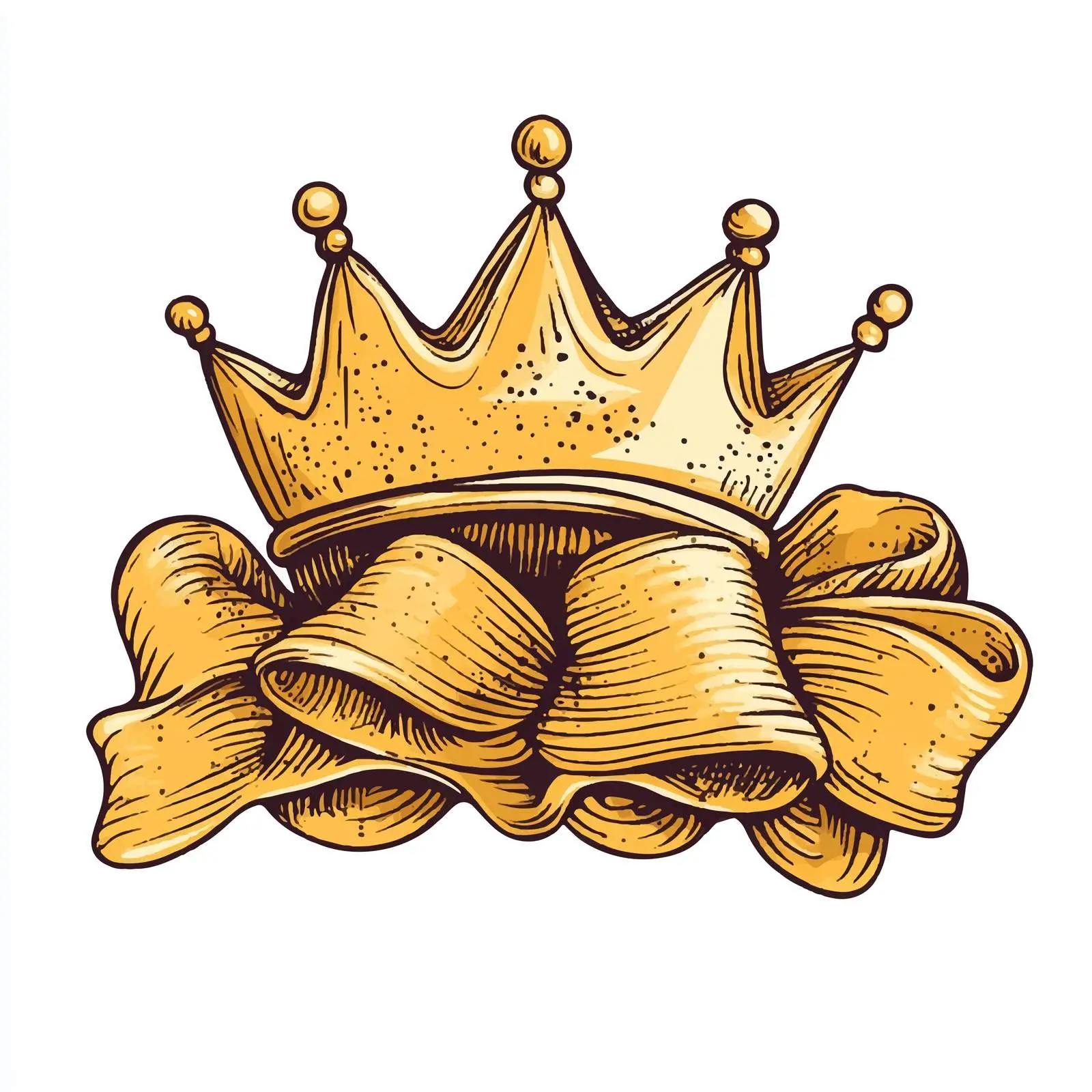 Hand-Drawn Italian Crown Pasta Illustration — free download from Dotvec