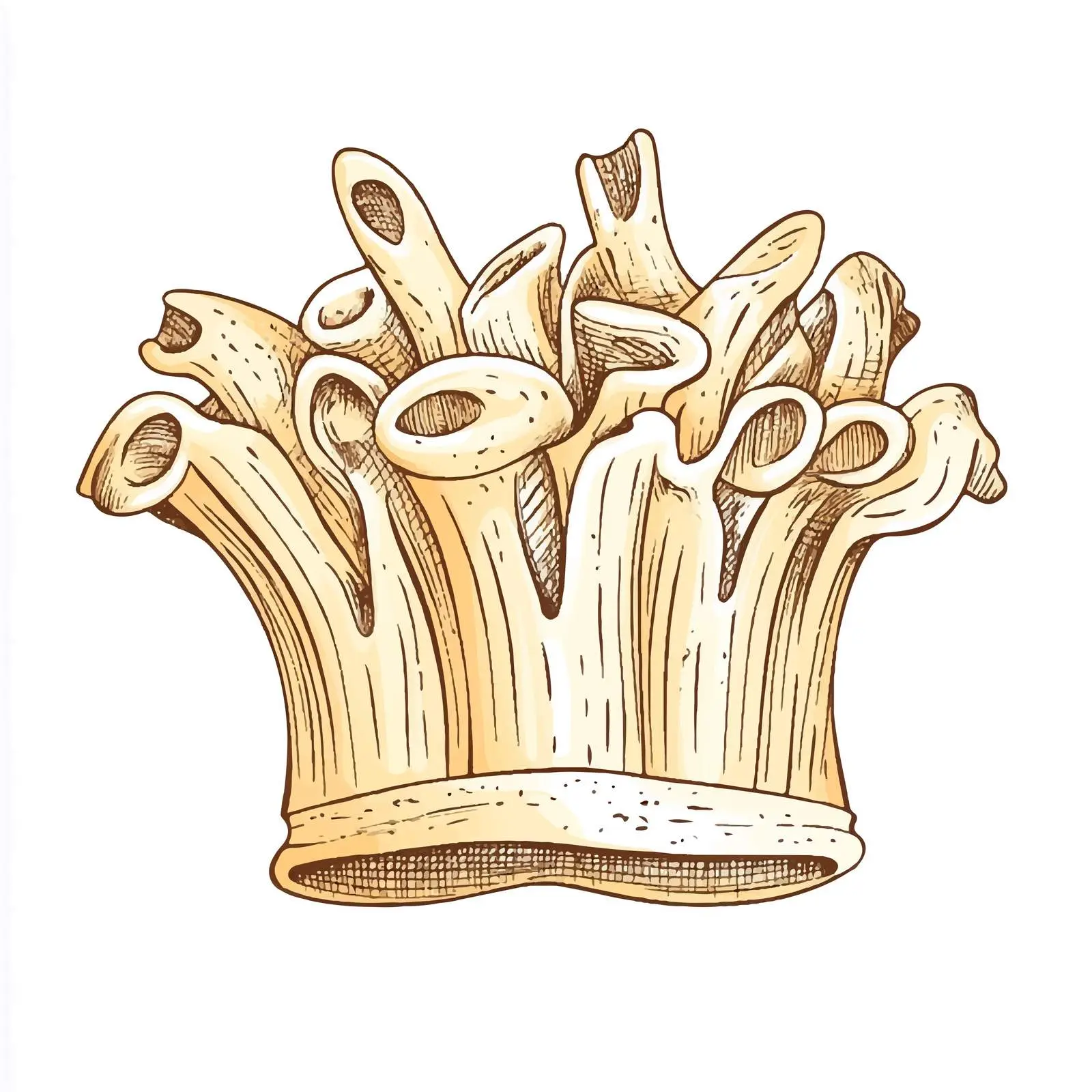 Hand Drawn Italian Crown Pasta Illustration — free download from Dotvec