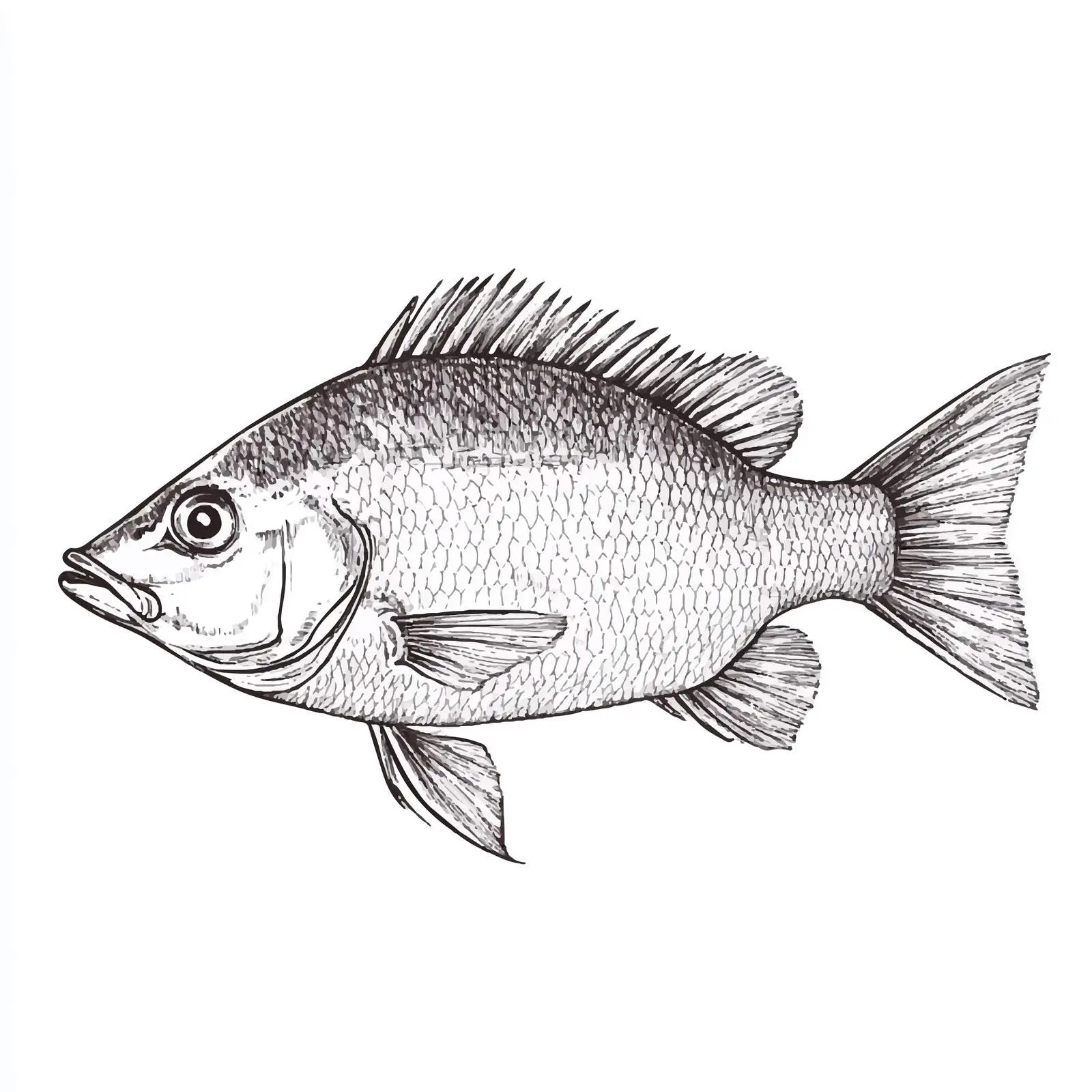 Hand-Drawn Crucian Symbol on White Background — free download from Dotvec