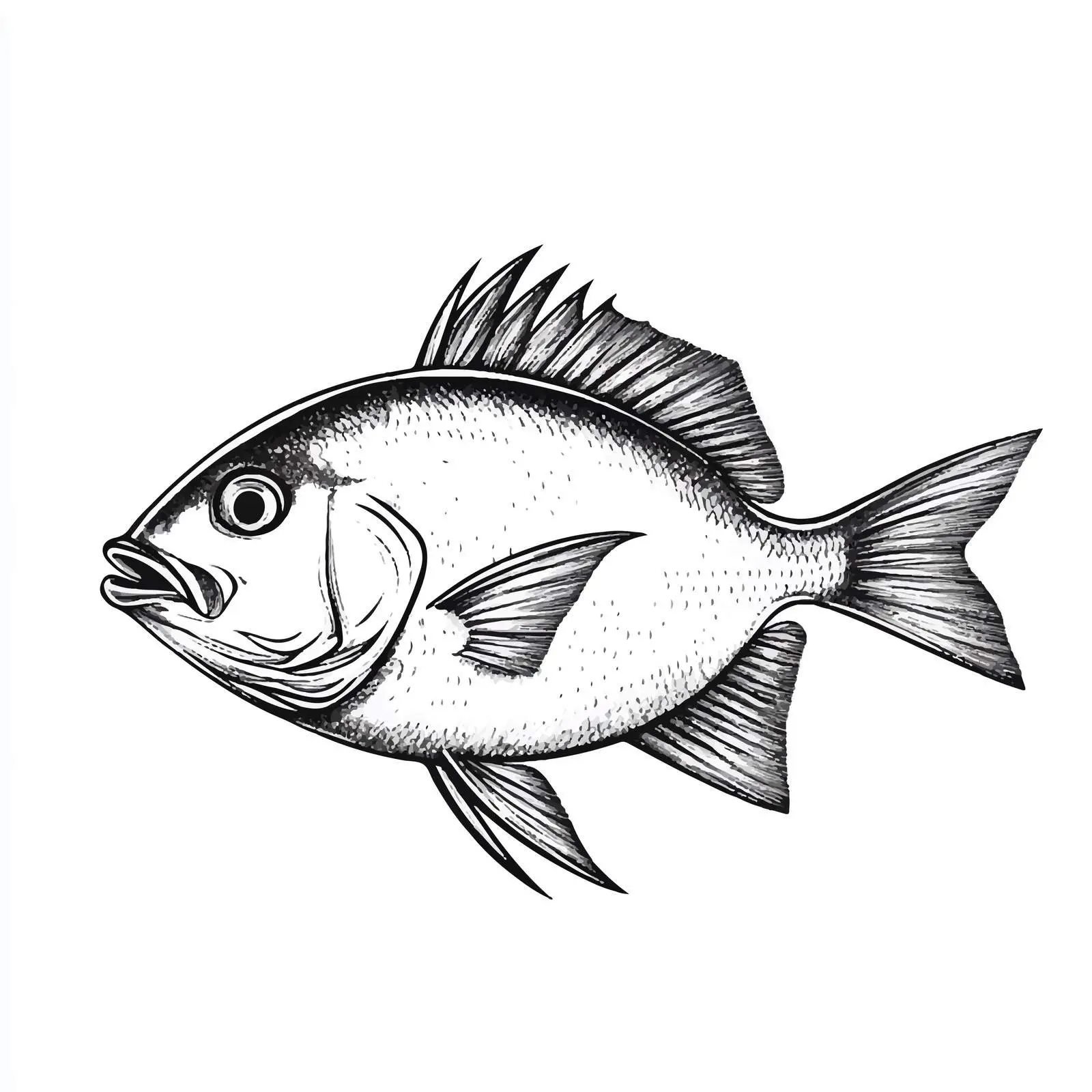 Hand Drawn Crucian Symbol Sketch on White — free download from Dotvec