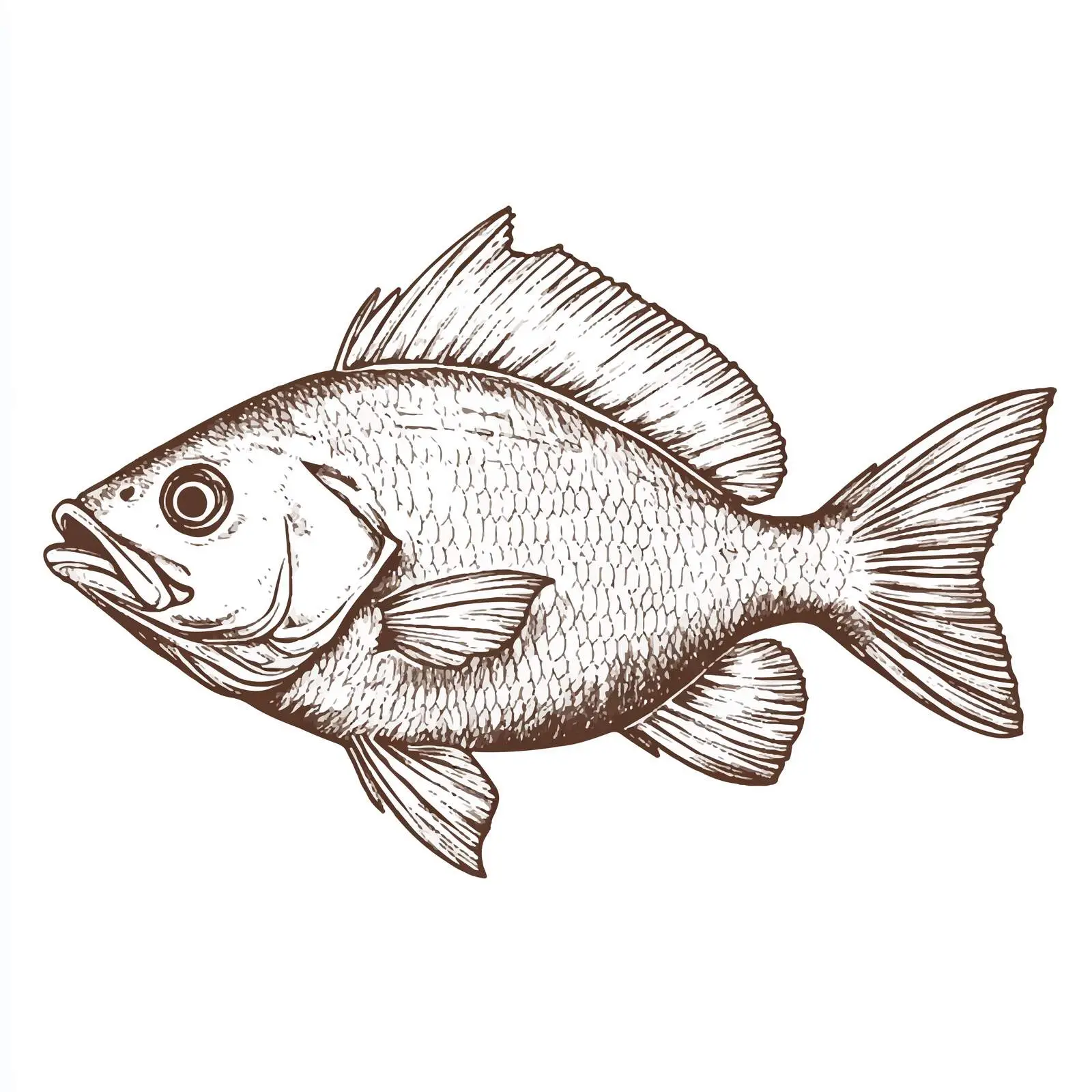 Hand Drawn Crucian Symbol on White Background — free download from Dotvec