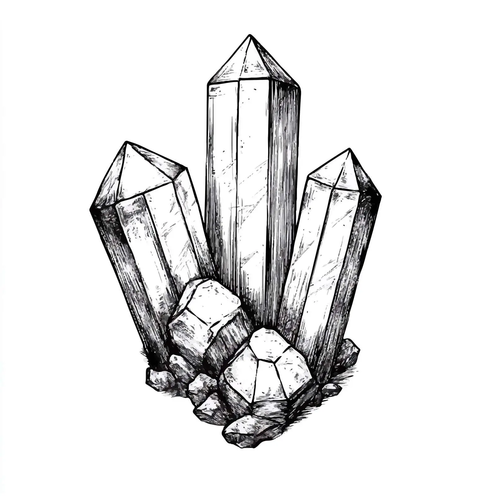 Hand Drawn Crystal Sketch on White Background — free download from Dotvec