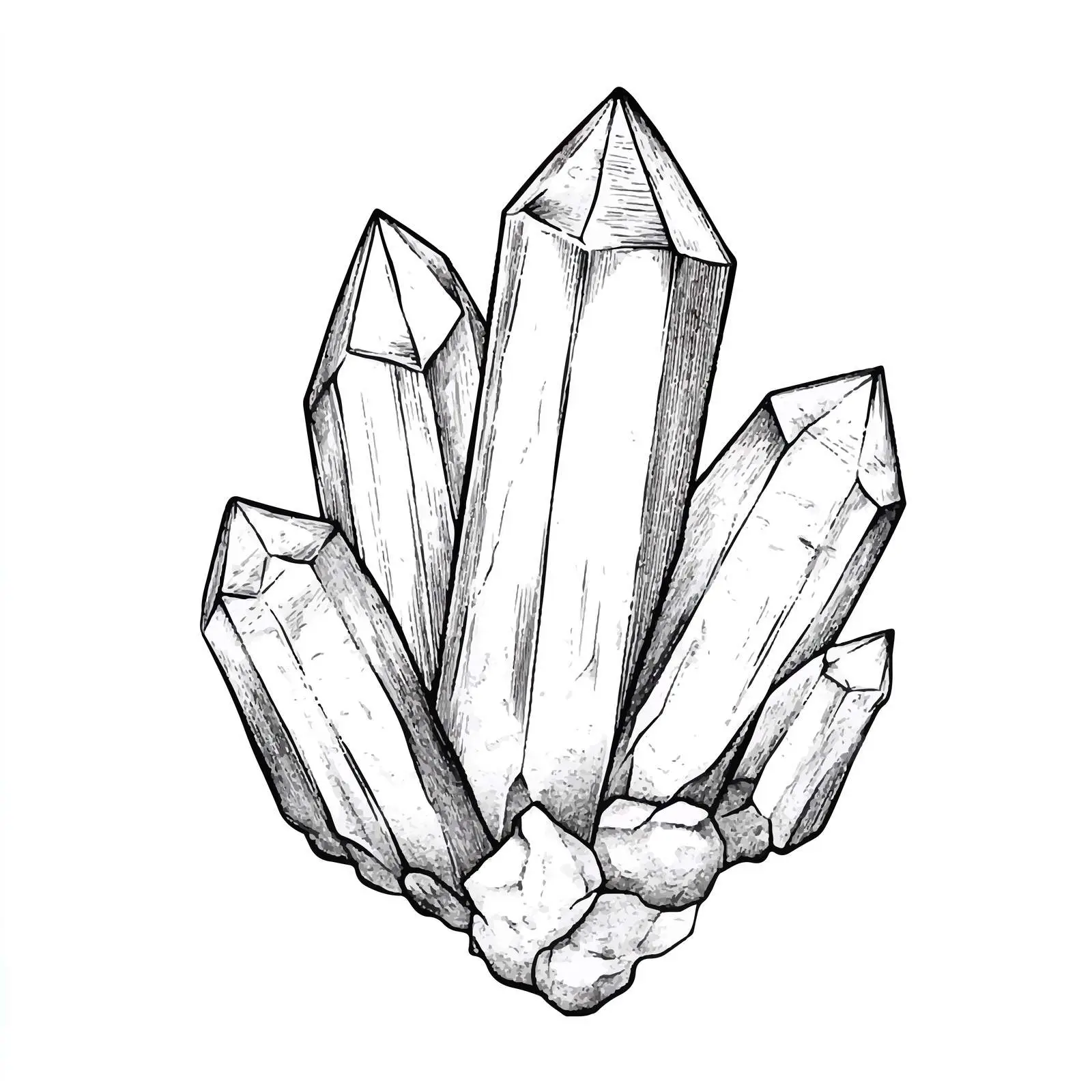Hand Drawn Crystal Sketch on White Background — free download from Dotvec