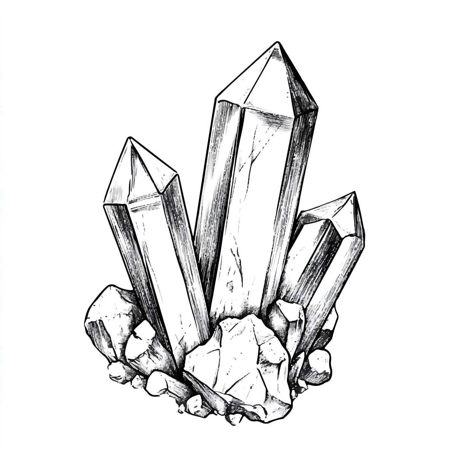 Hand Drawn Crystal Sketch Symbol — free download from Dotvec