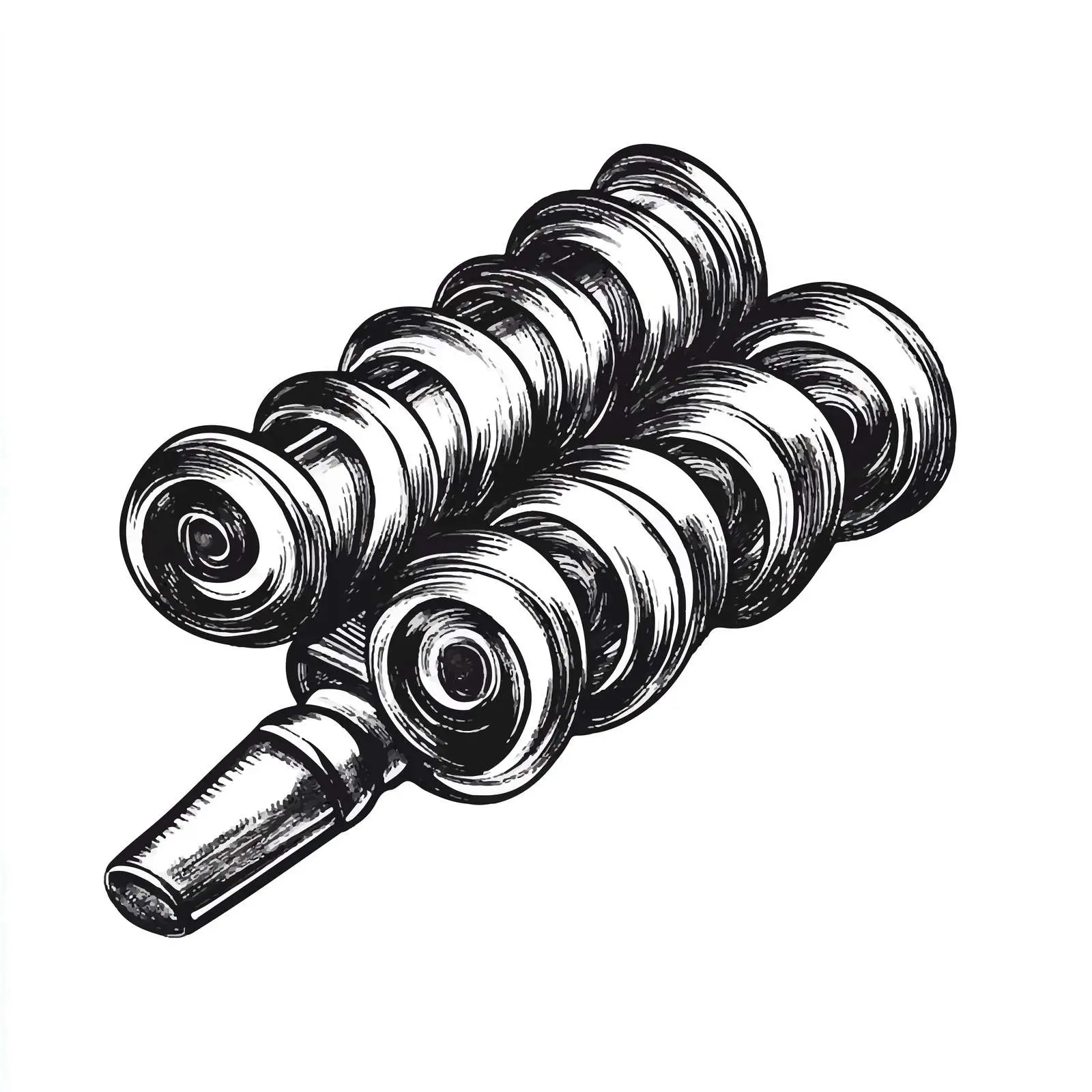 Hand Drawn Curlers Sketch Symbol — free download from Dotvec