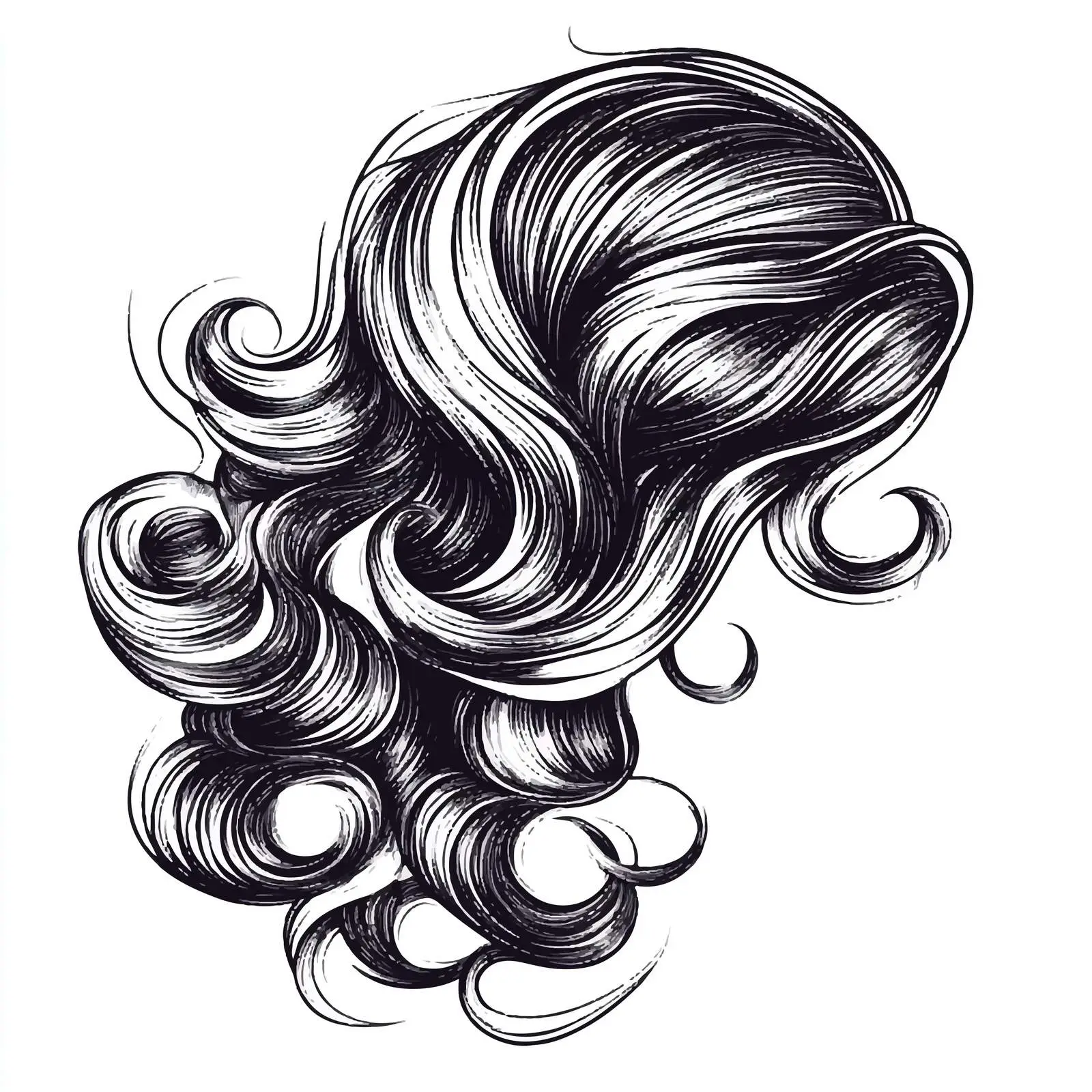 Hand Drawn Curlers Sketch Isolated Symbol — free download from Dotvec