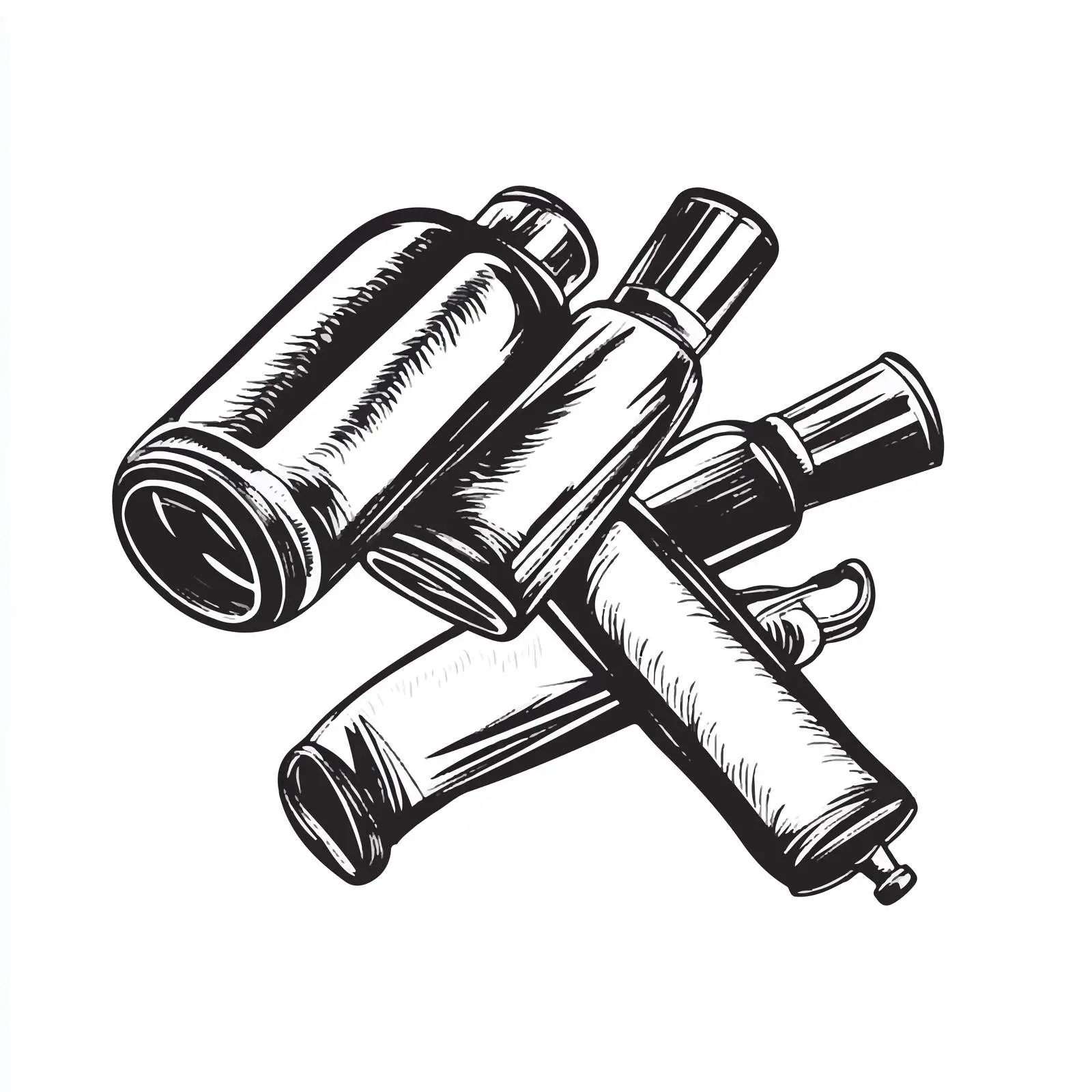 Hand-Drawn Curlers Sketch Symbol on White Background — free download from Dotvec