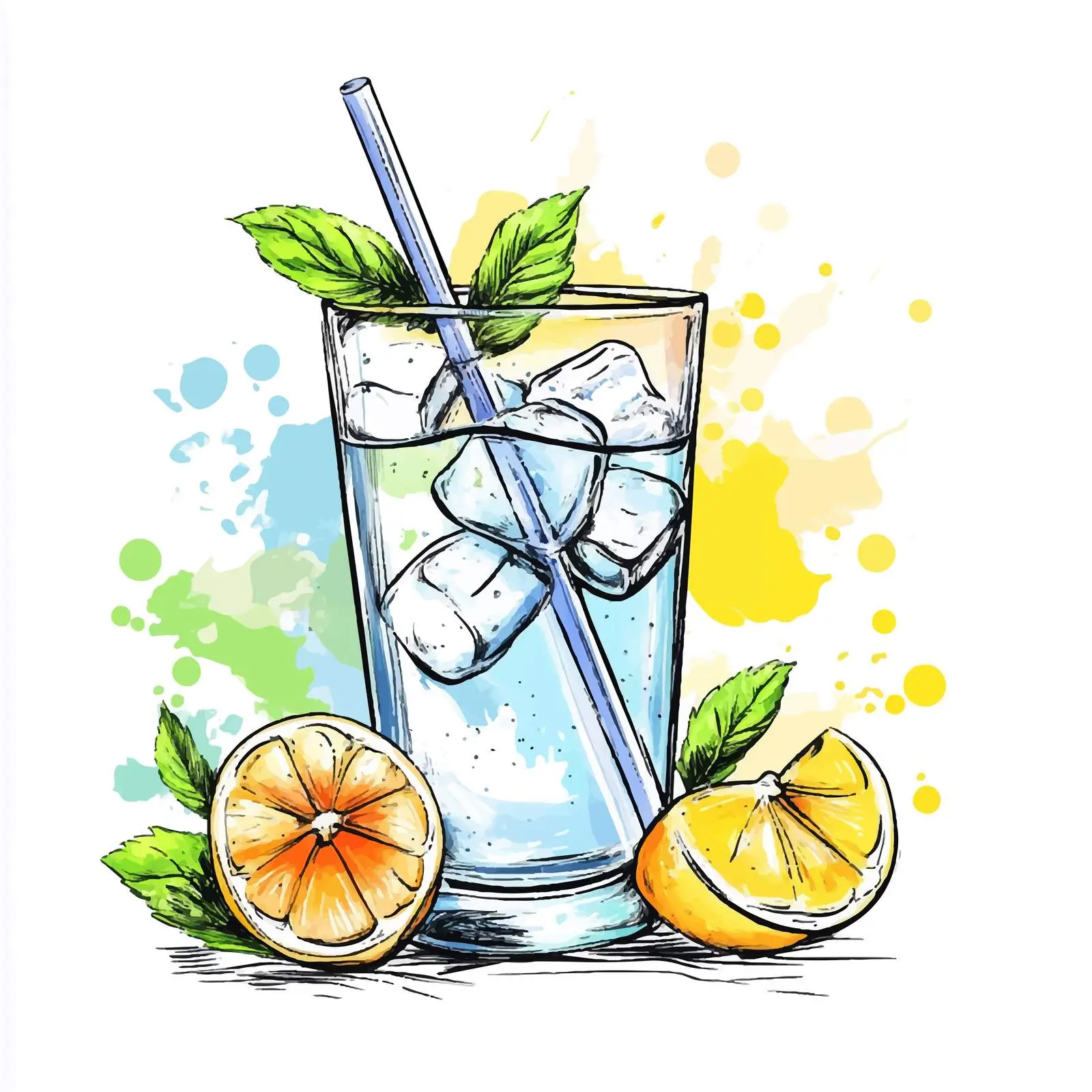 Hand Drawn Detox Water Sketch Vector — free download from Dotvec
