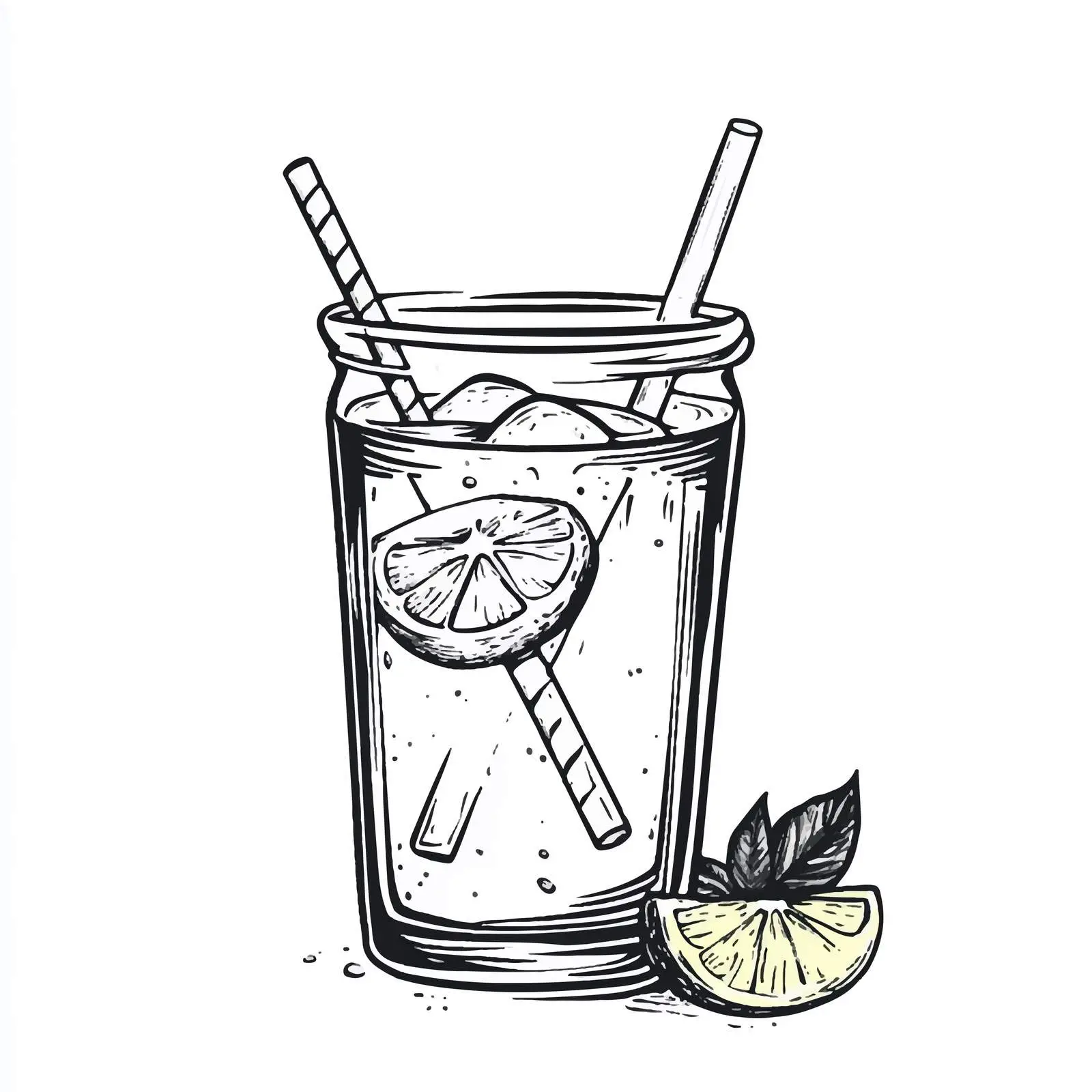 Hand Drawn Detox Water Symbol Illustration — free download from Dotvec