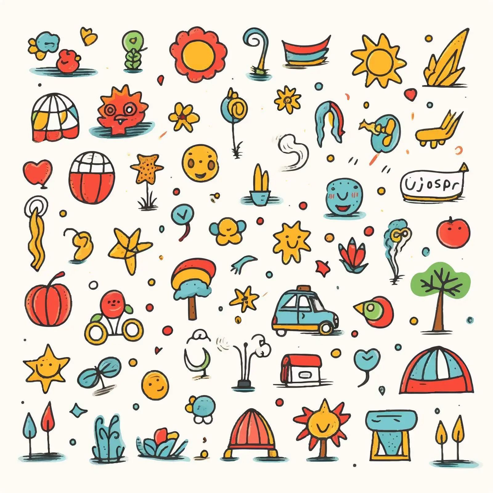 Hand-Drawn Doodle Icon Set Illustration — free download from Dotvec