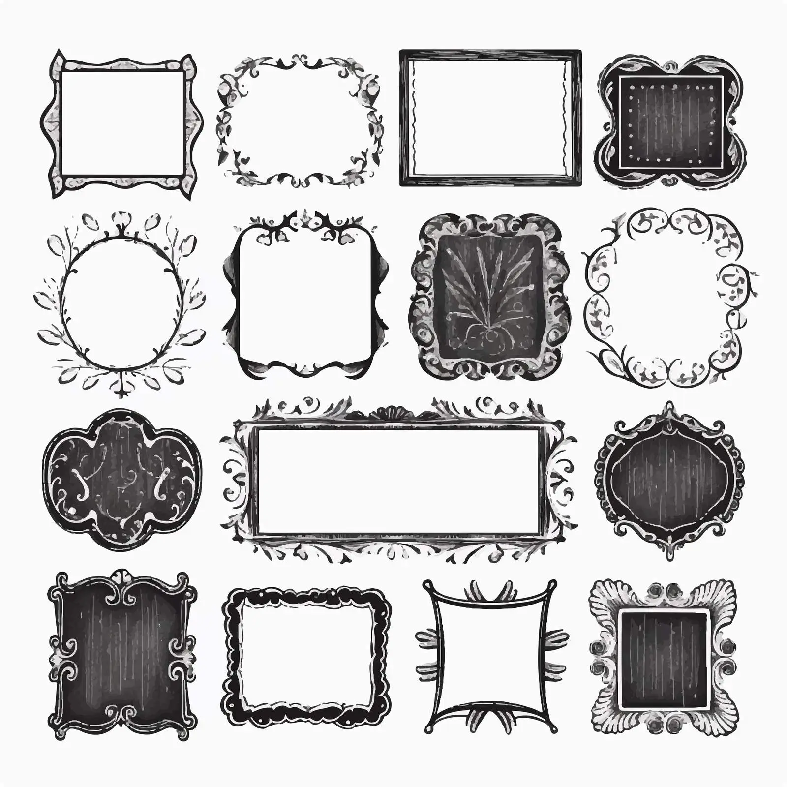 Hand Drawn Doodle Borders and Frames Collection — free download from Dotvec