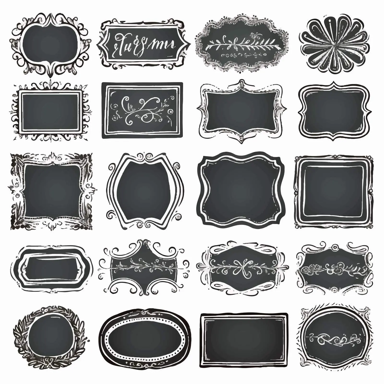 Hand-Drawn Doodle Line Borders and Frames — free download from Dotvec