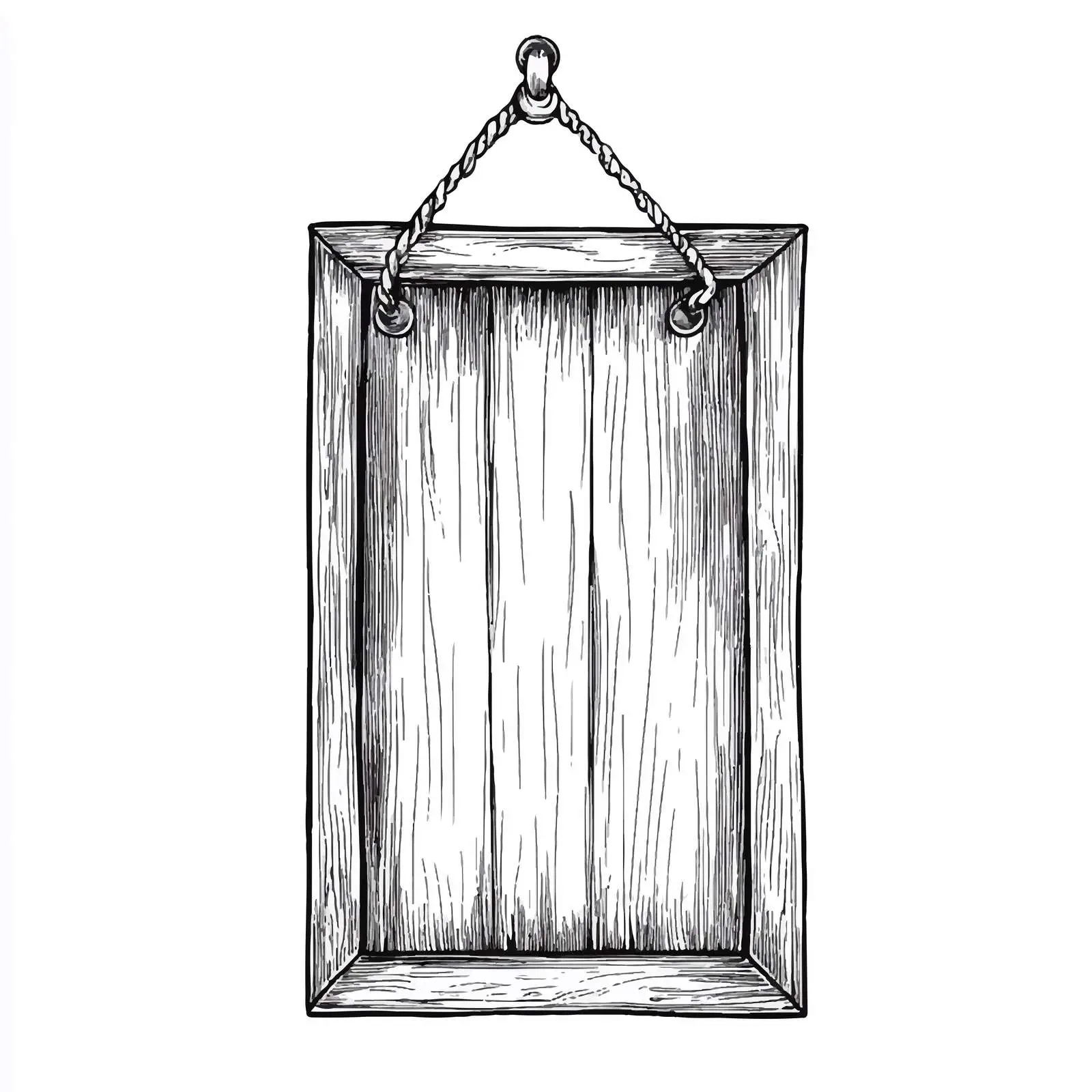 Hand Drawn Door Hanger Sketch on White Background — free download from Dotvec