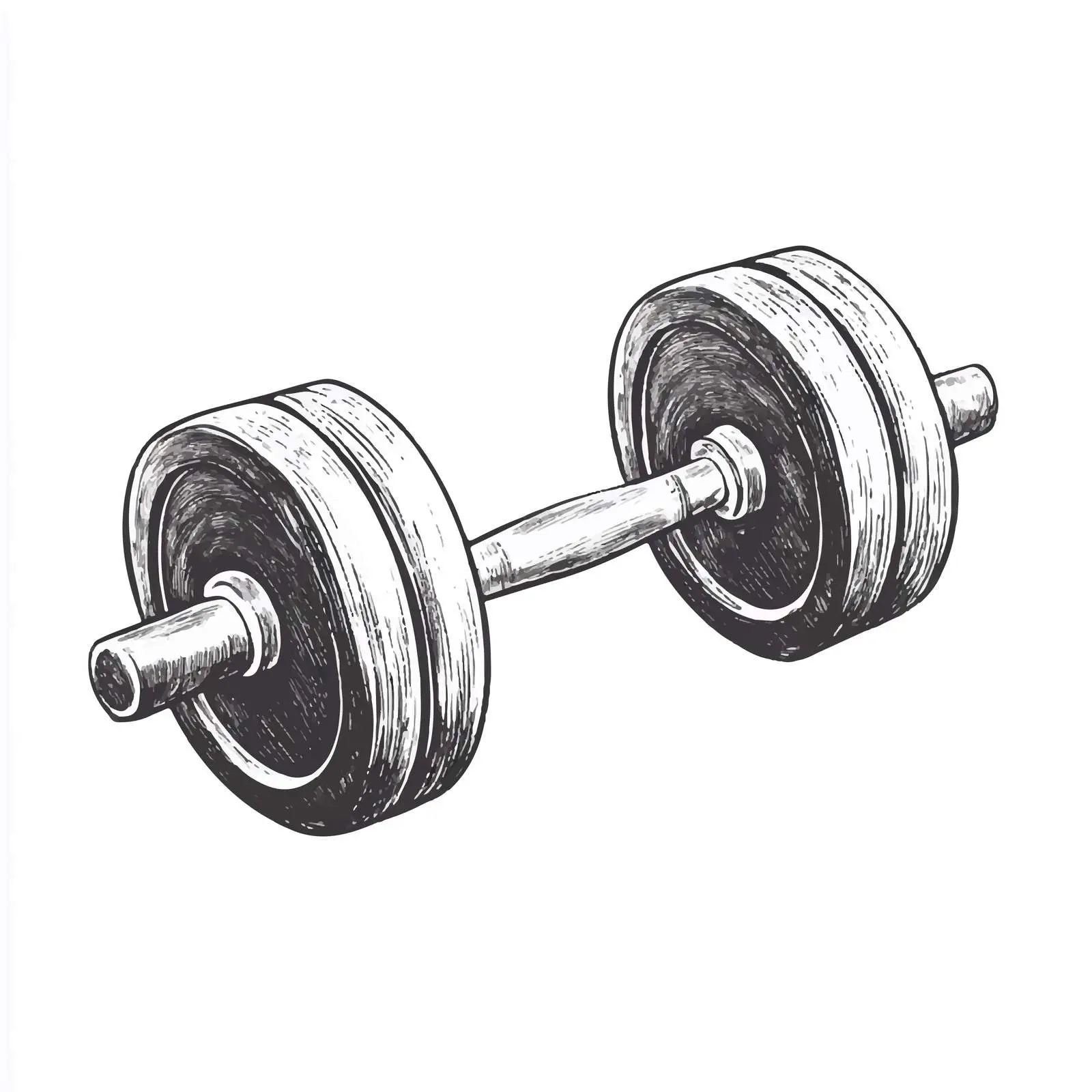 Hand Drawn Dumbbell Sketch Vector Image — free download from Dotvec