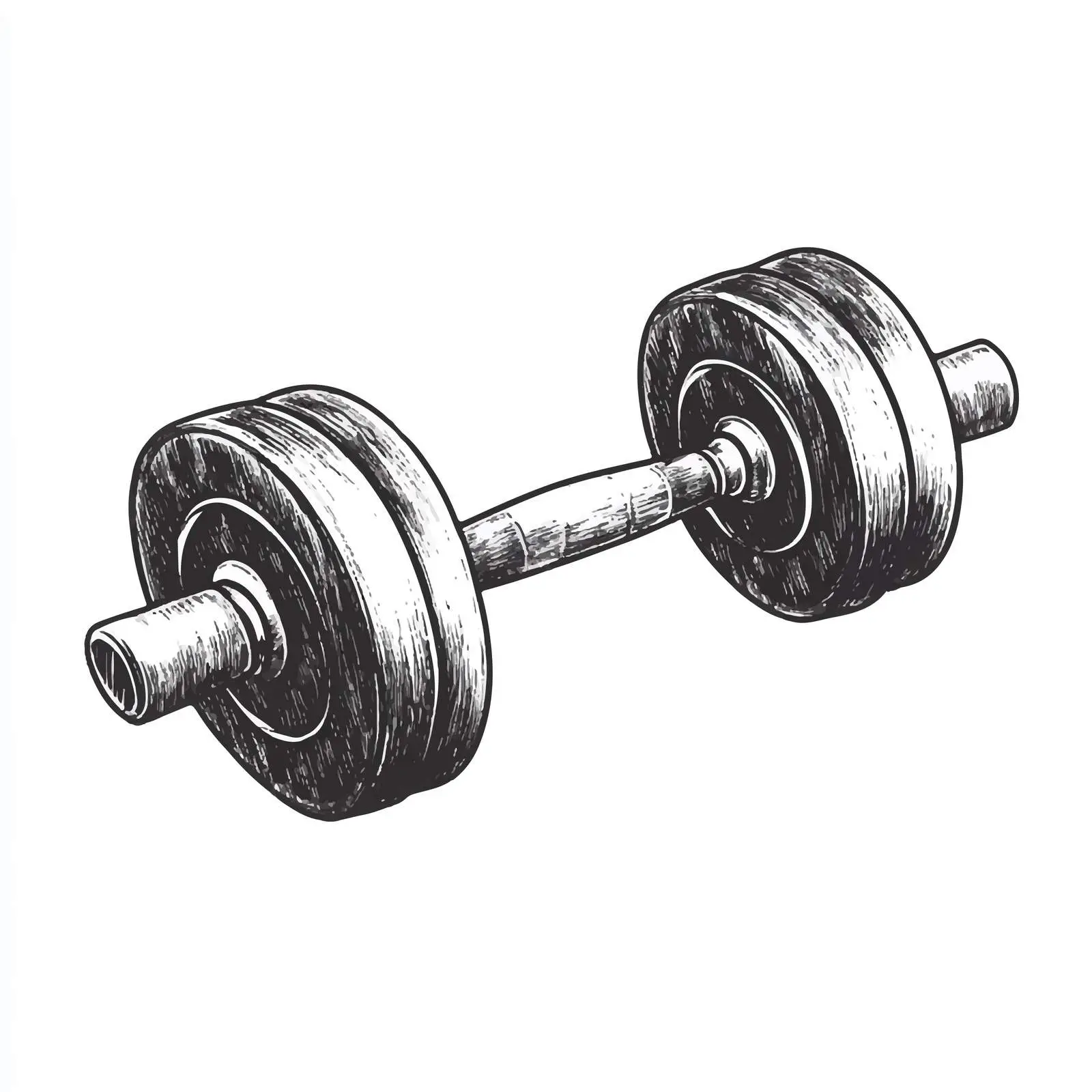 Hand Drawn Dumbbell Fitness Sketch — free download from Dotvec