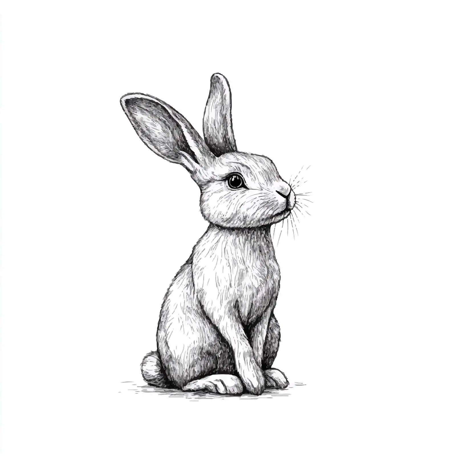 Hand-Drawn Easter Bunny Sketch Illustration — free download from Dotvec