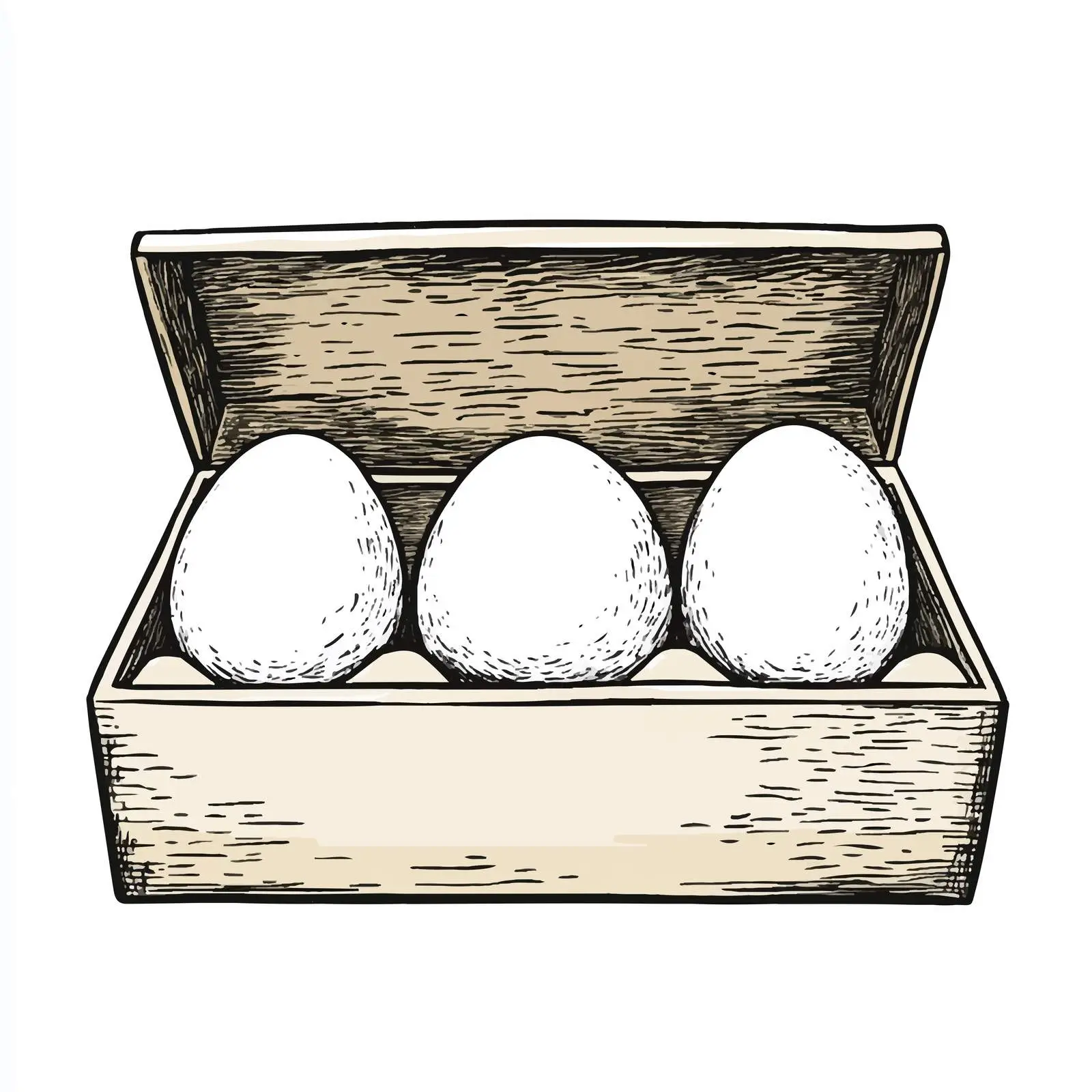 Hand-Drawn Eggs in a Box Sketch — free download from Dotvec