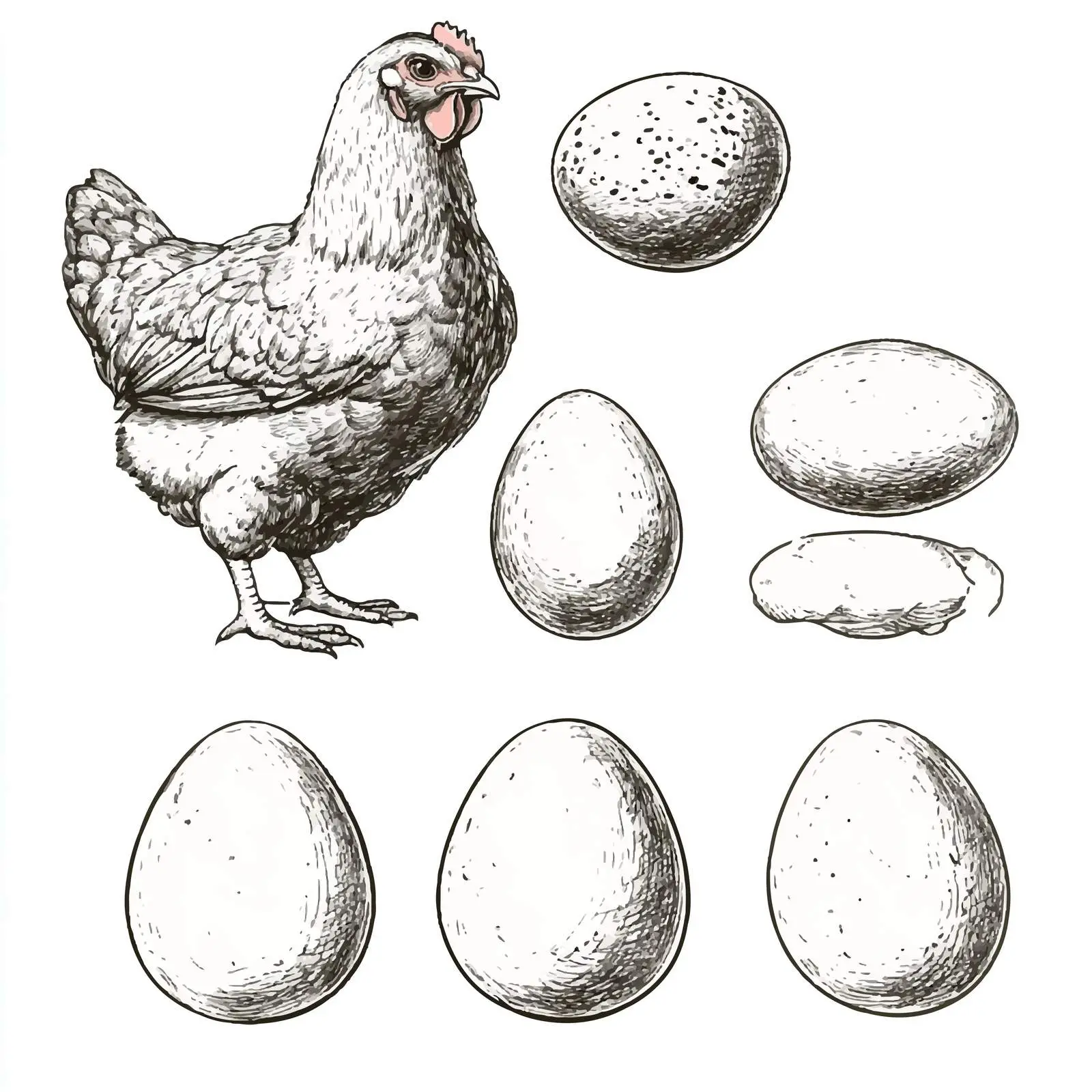 Hand Drawn Quail Eggs Sketch Collection — free download from Dotvec