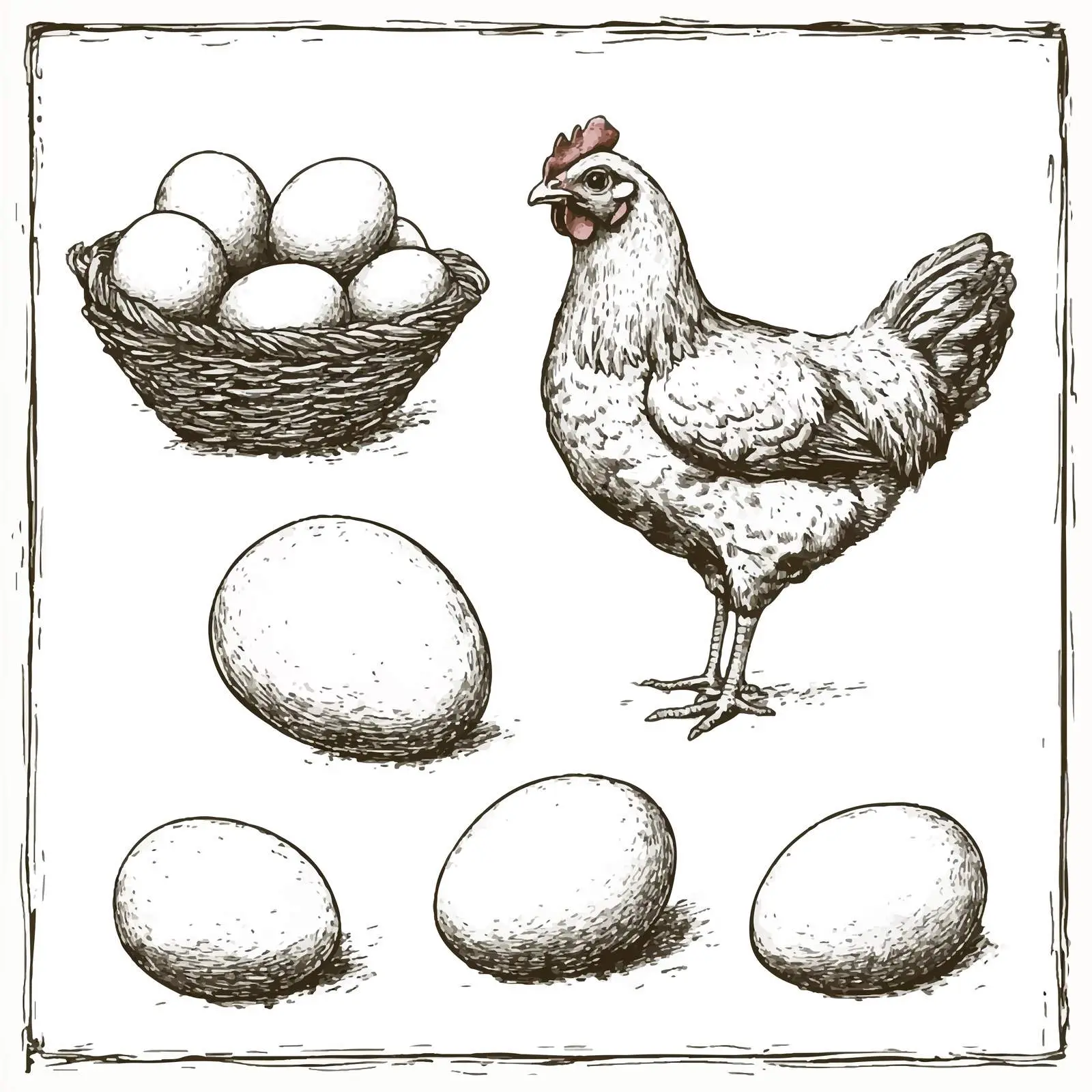 Hand Drawn Quail Eggs Sketch Collection — free download from Dotvec