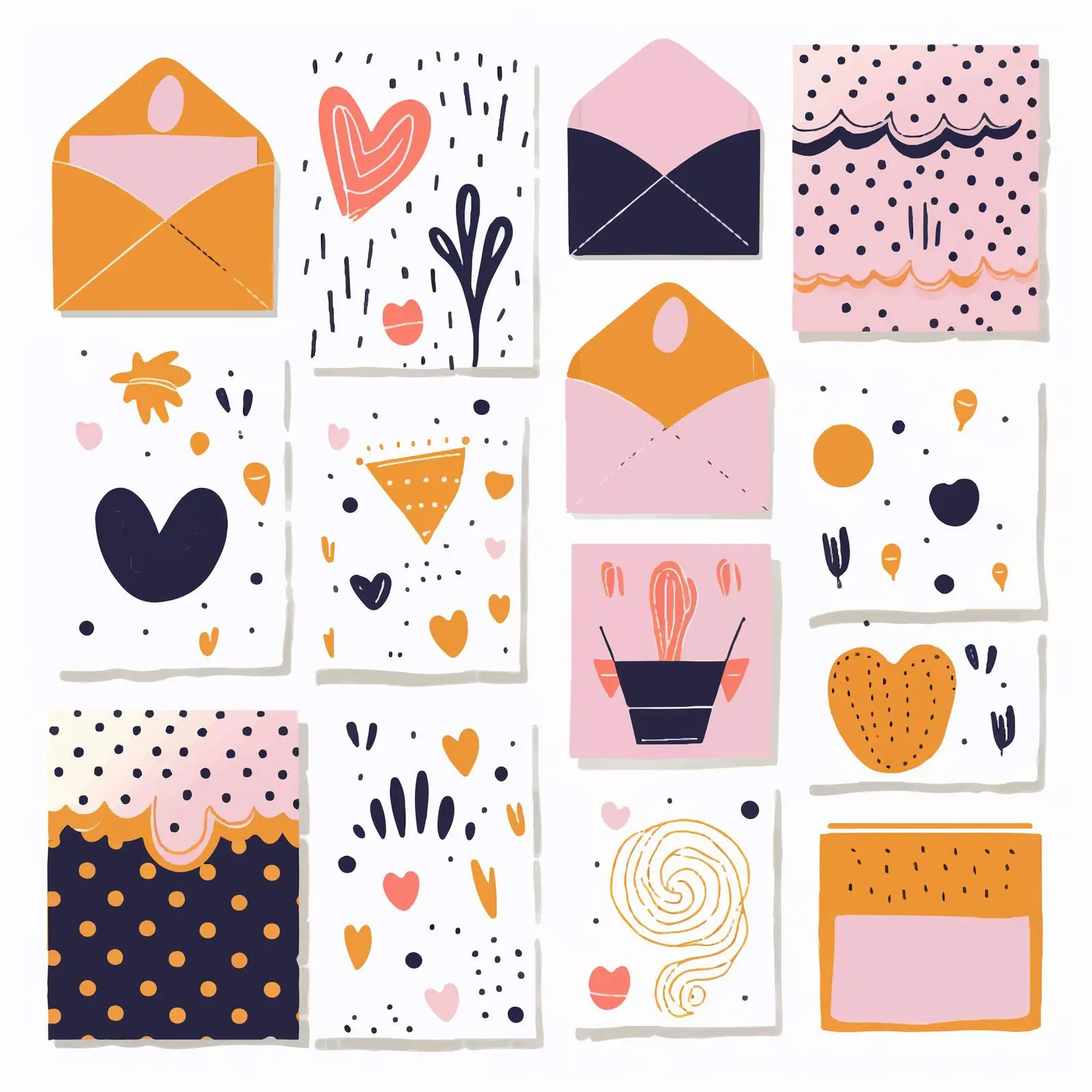 Hand-Drawn Fashionable Brush Shapes for Invitations — free download from Dotvec