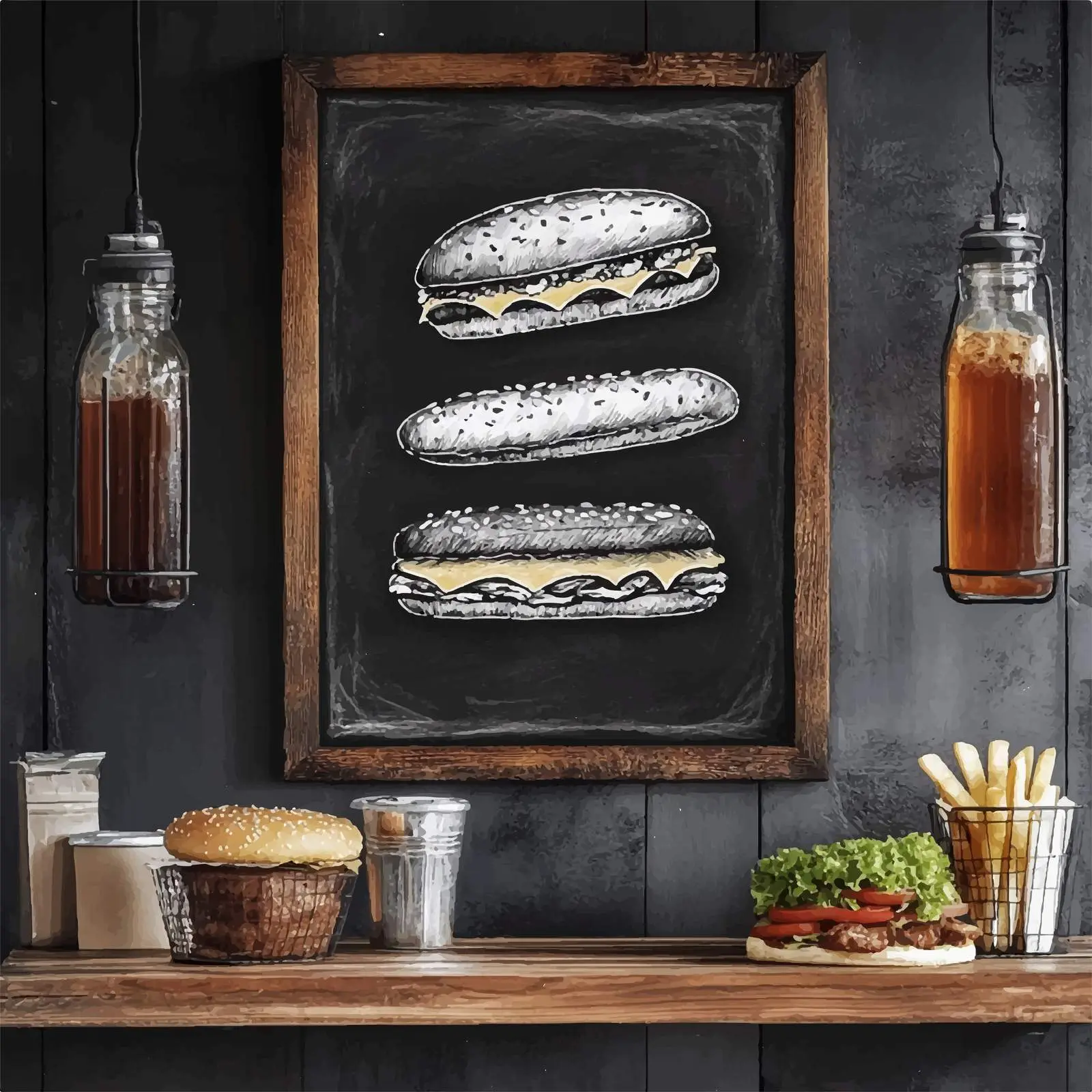 Hand-Drawn Fast Food Illustrations Set — free download from Dotvec