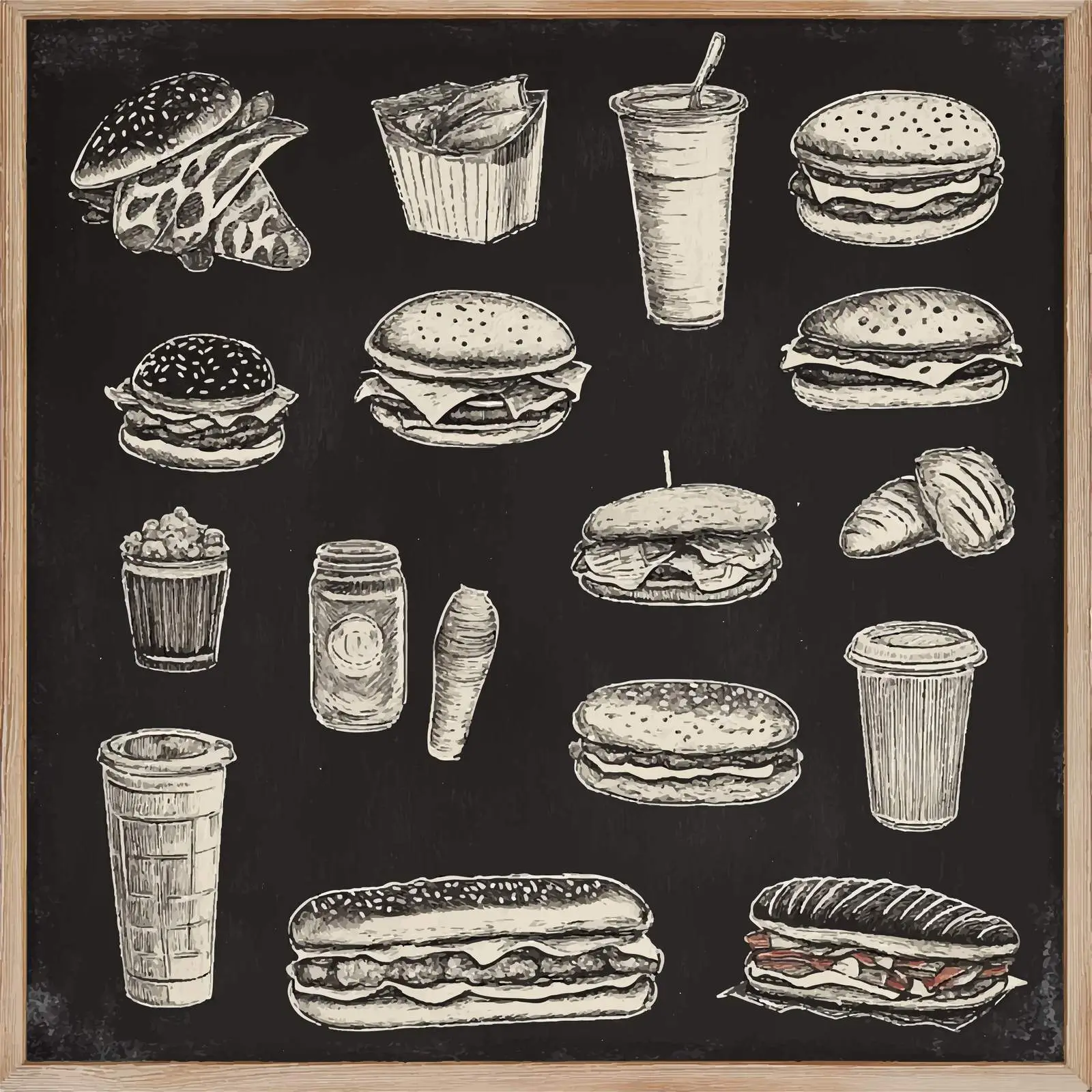 Hand-Drawn Fast Food Sketches Collection — free download from Dotvec