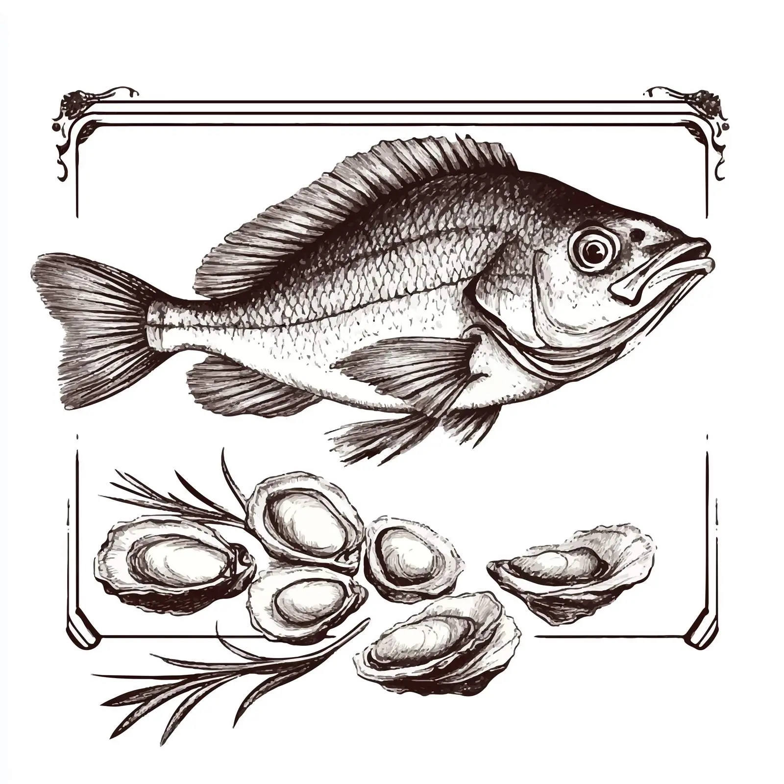 Hand Drawn Isolated Fish on White Background — free download from Dotvec
