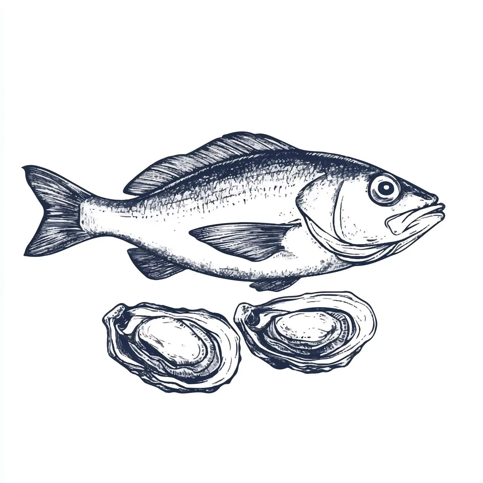 Hand-Drawn Isolated Fish for Seafood Design — free download from Dotvec