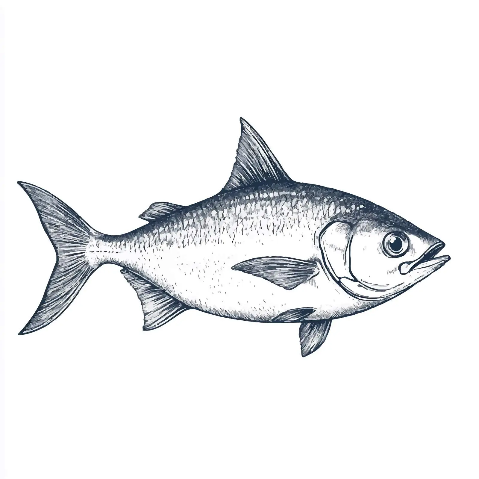 Hand-Drawn Isolated Fish Illustration for Seafood — free download from Dotvec