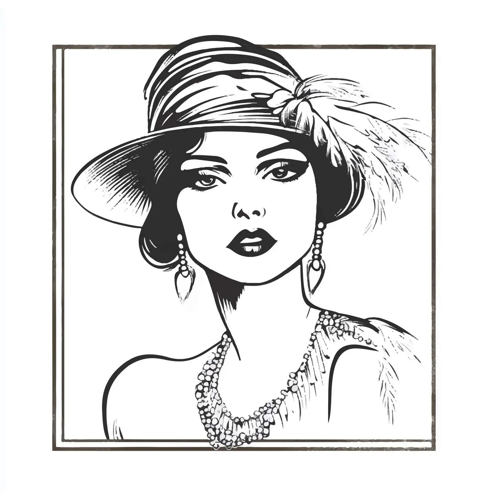 Hand-Drawn Flapper Sketch on White Background — free download from Dotvec