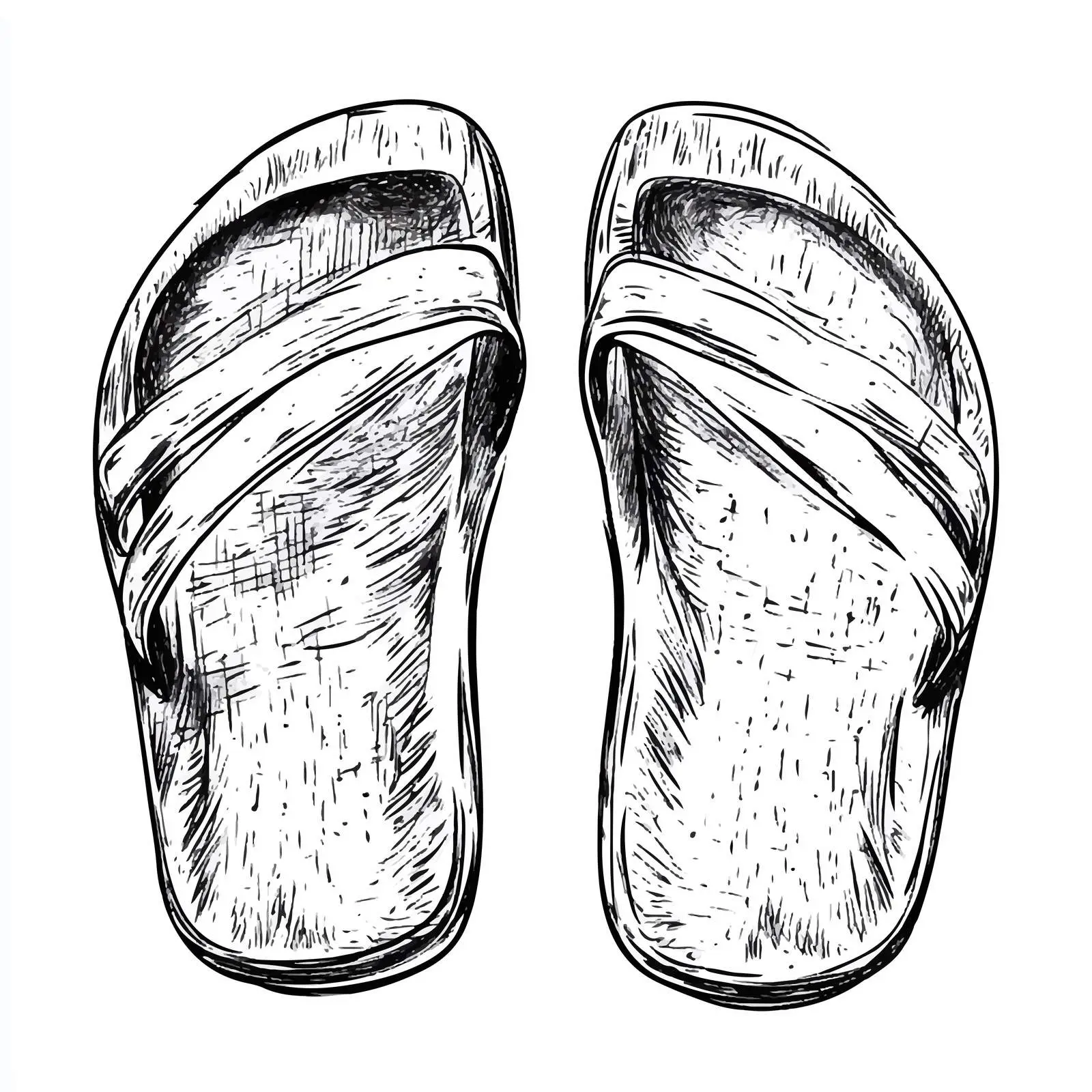 Hand Drawn Flip Flops Sketch Icon — free download from Dotvec
