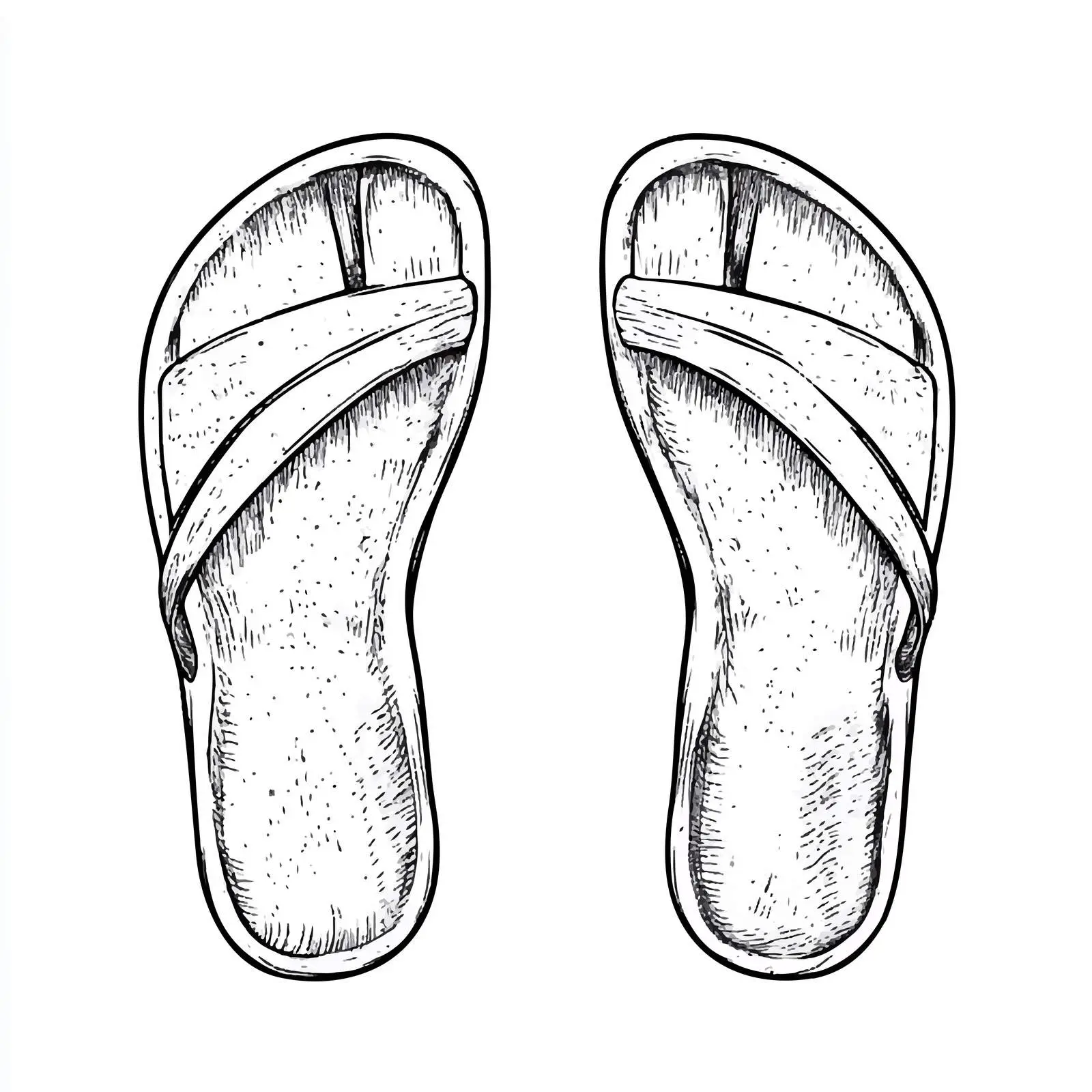Hand-Drawn Flip Flops Sketch for Summer Style — free download from Dotvec