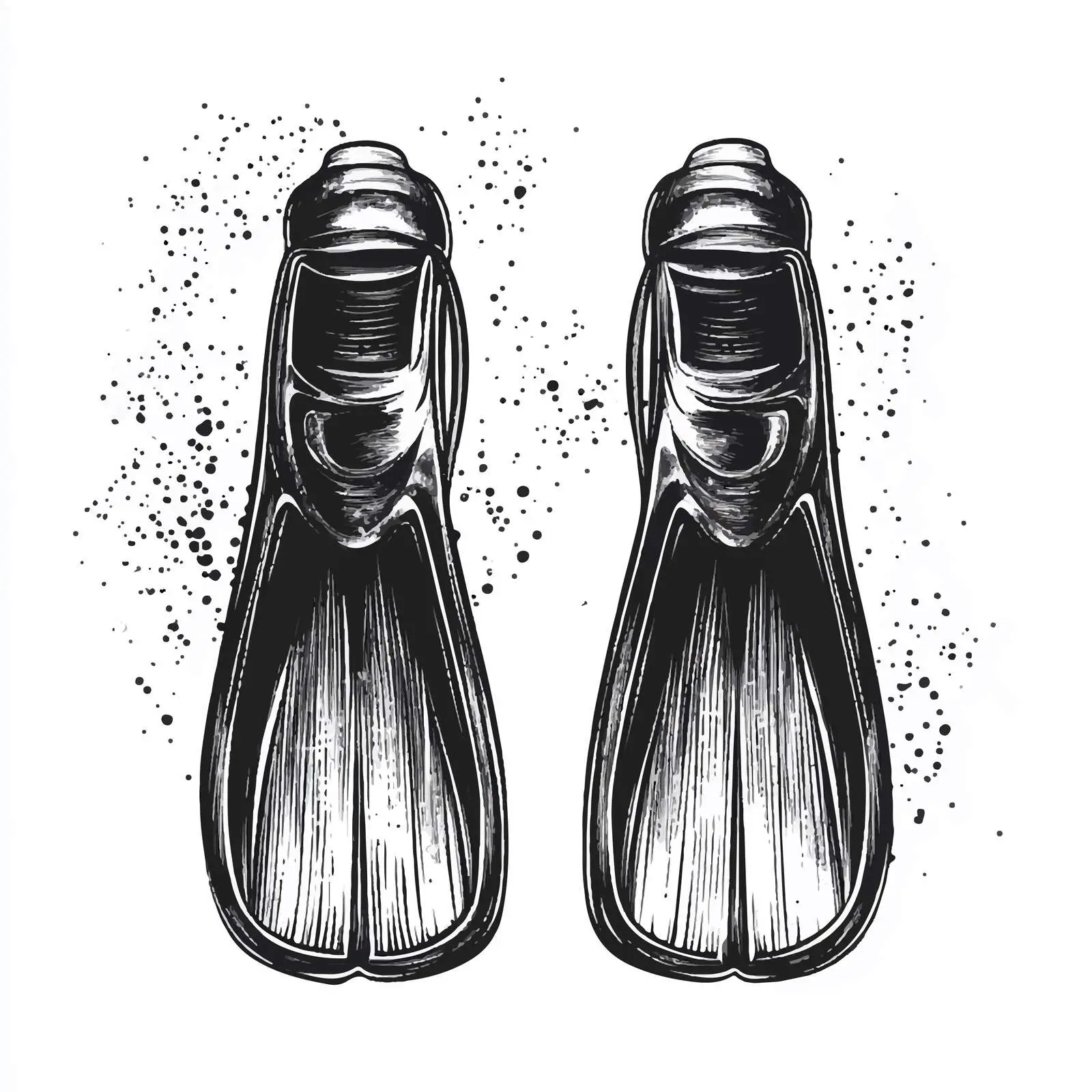 Hand Drawn Diving Flippers Sketch Symbol — free download from Dotvec