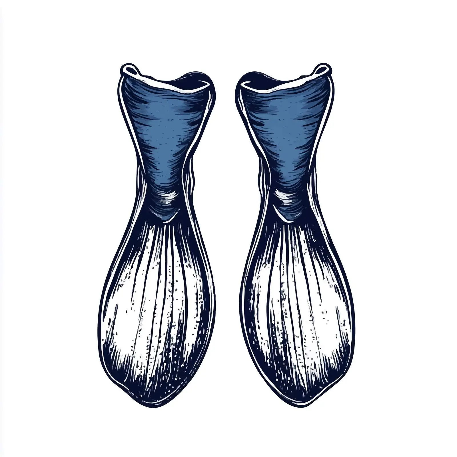 Hand-Drawn Diving Flippers Sketch Symbol – free flippers image from Dotvec