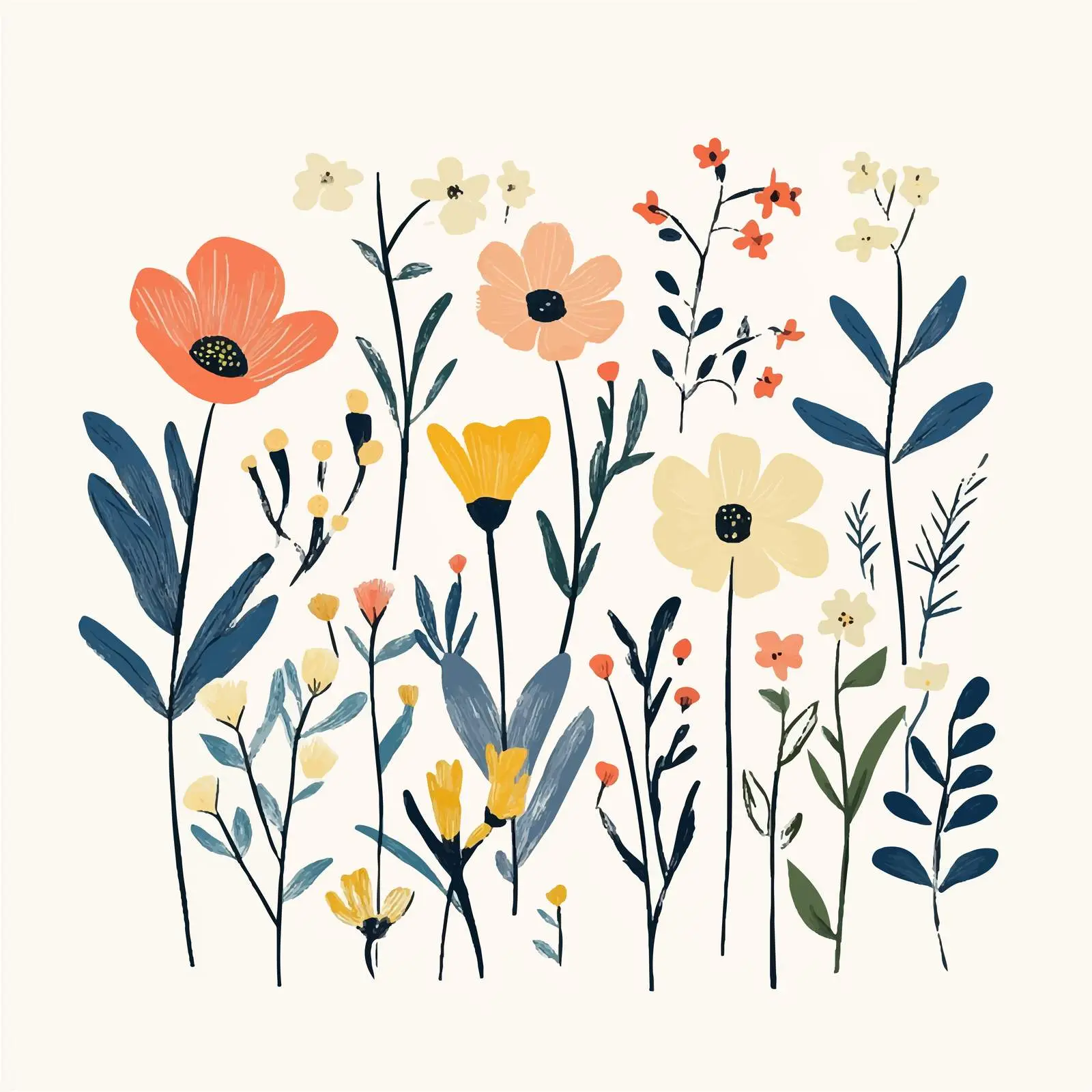Hand-Drawn Isolated Flower Vector Design — free download from Dotvec