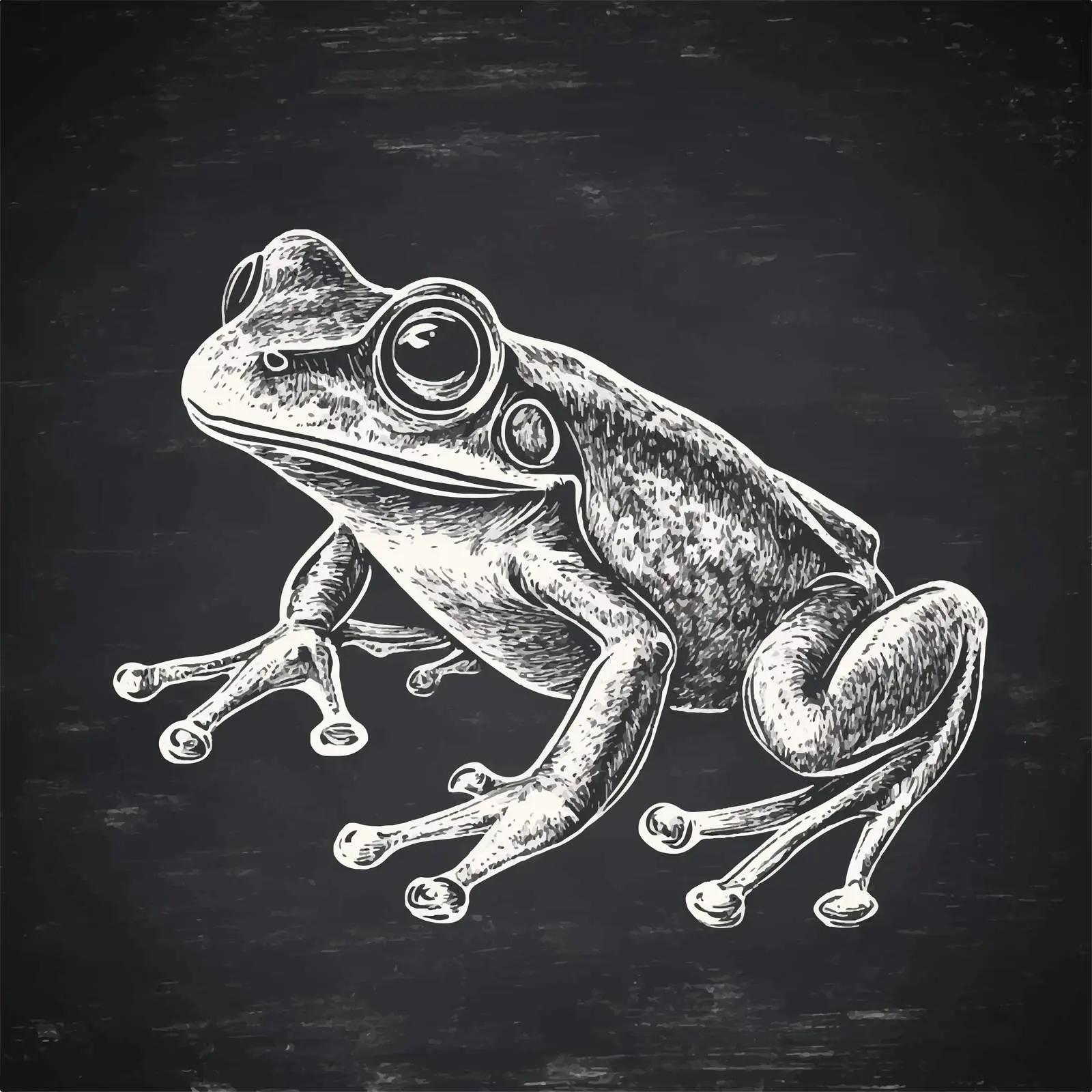 Hand Drawn Frog Sketch Vector on Chalkboard — free download from Dotvec