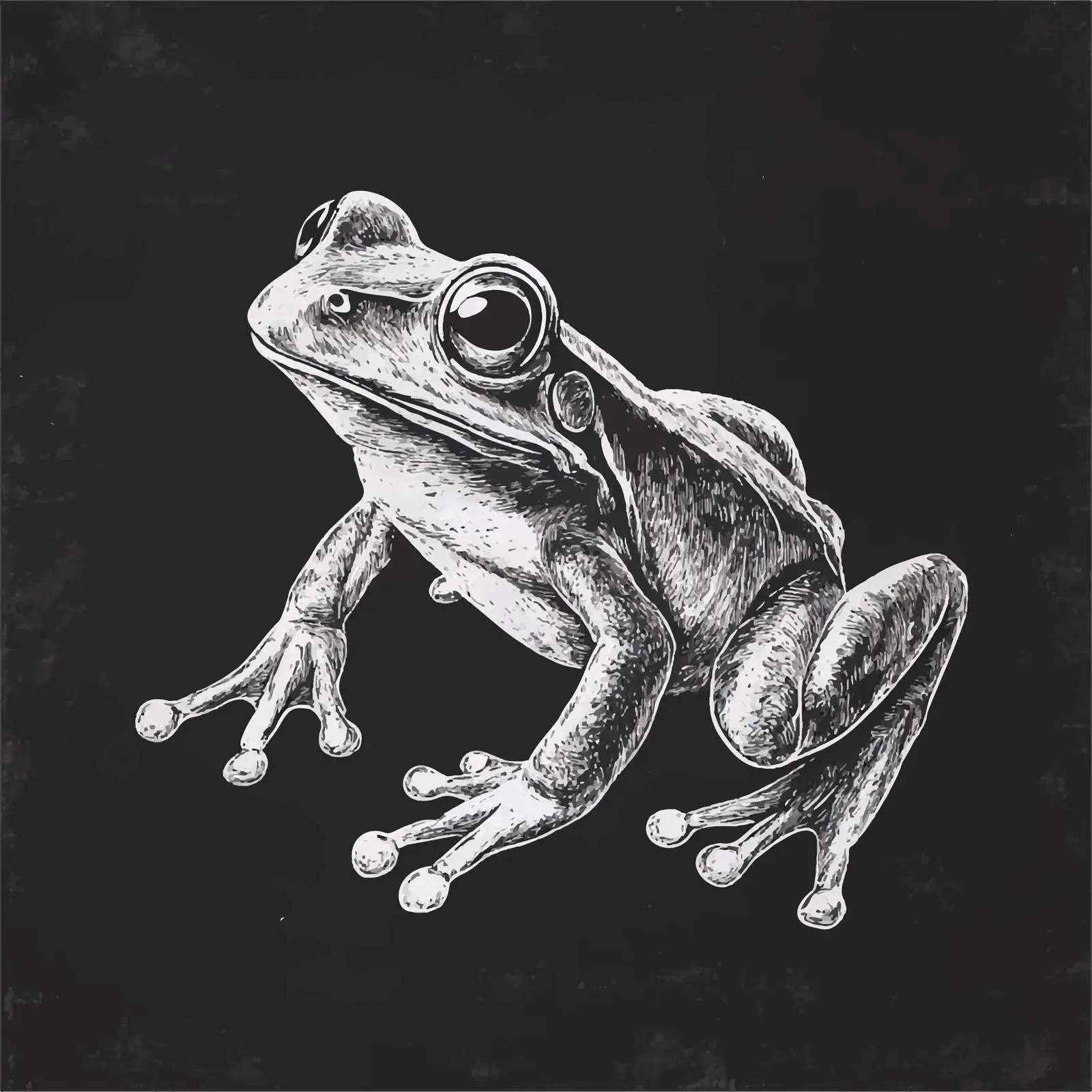 Hand Drawn Frog Sketch on Chalkboard — free download from Dotvec