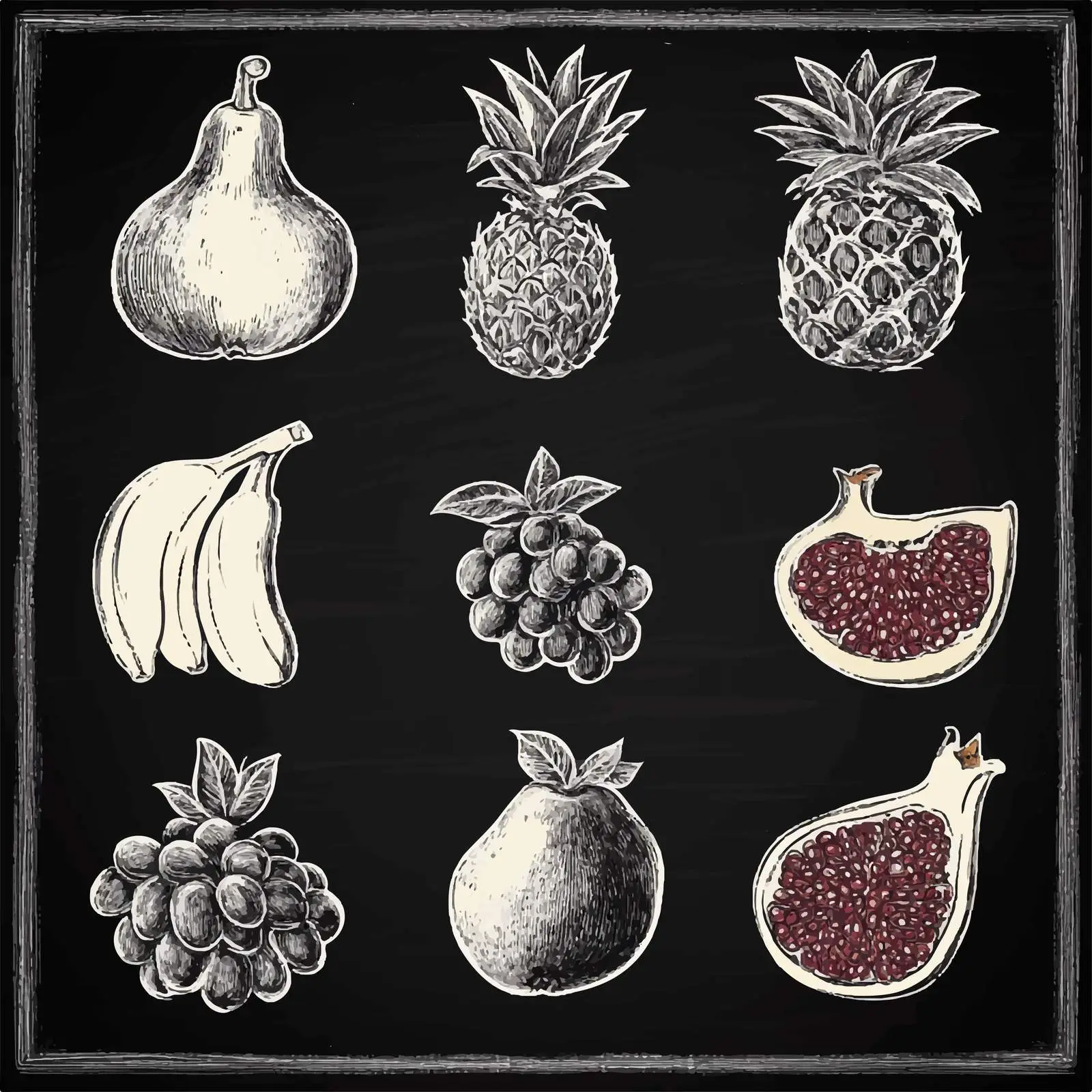 Hand Drawn Fruit Sketches Collection – free fruit collection image from Dotvec
