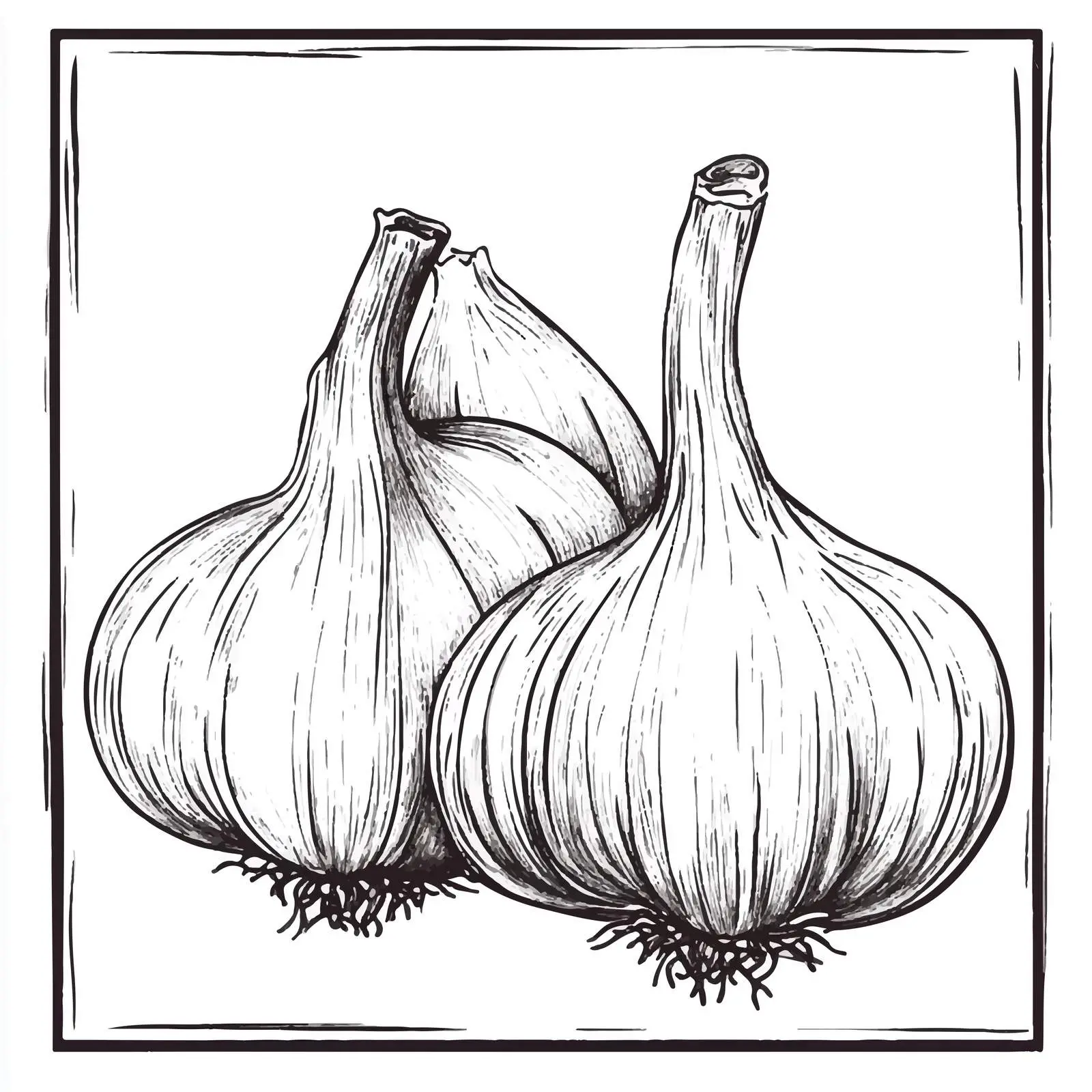 Hand-Drawn Garlic Vector Illustration in Sketch Style — free download from Dotvec