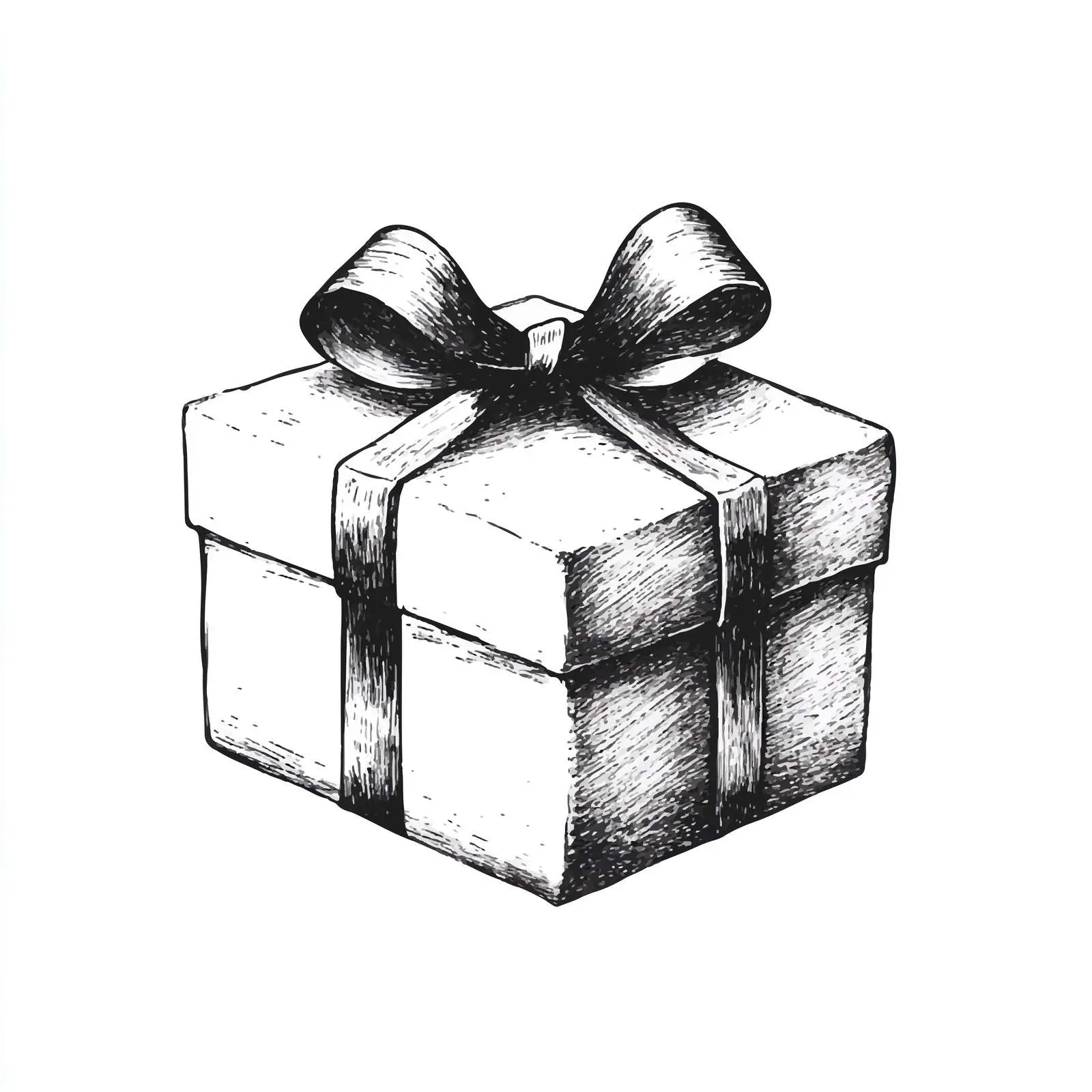 Hand Drawn Gift Box Sketch on White Background — free download from Dotvec