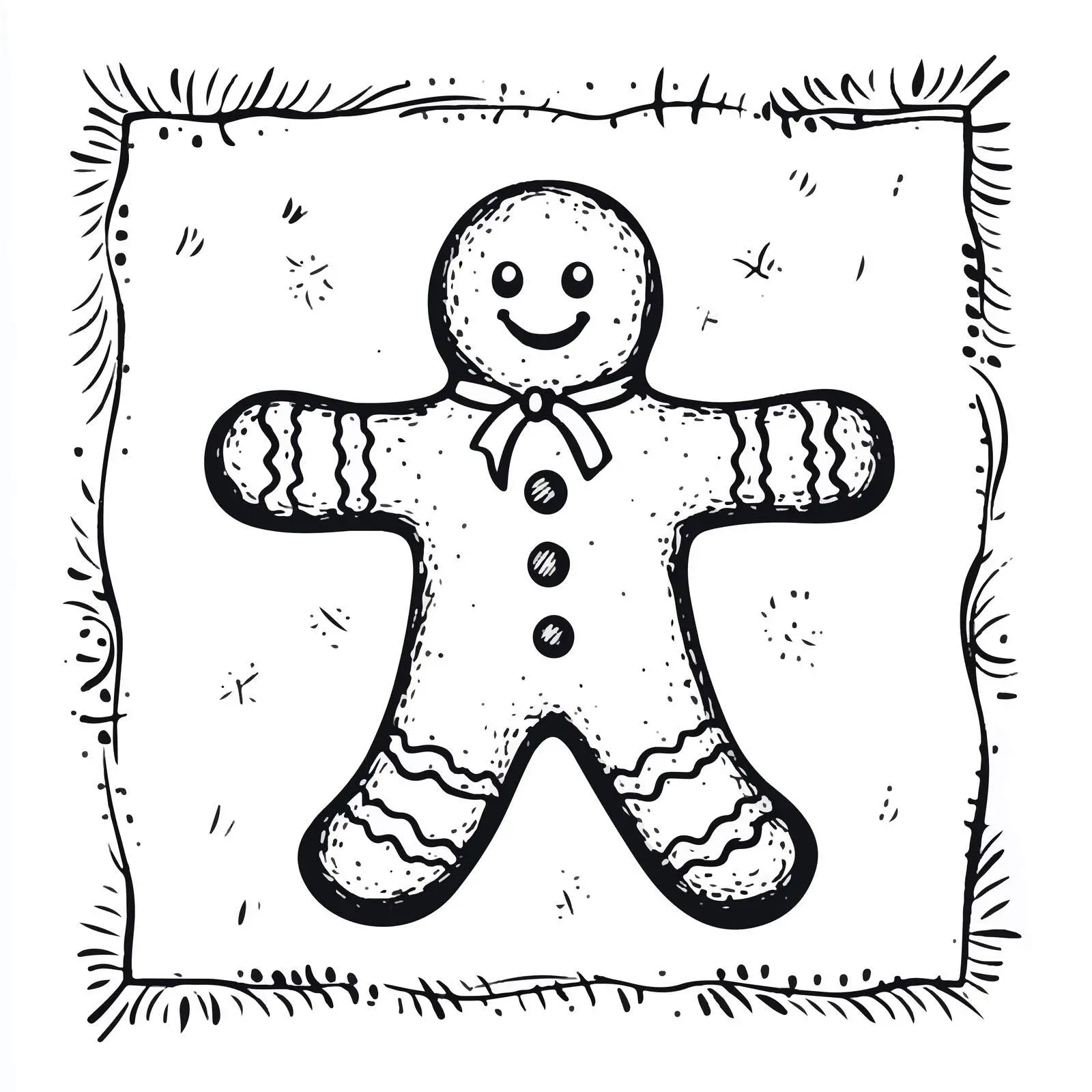 Hand Drawn Gingerbread Man Sketch Vector — free download from Dotvec