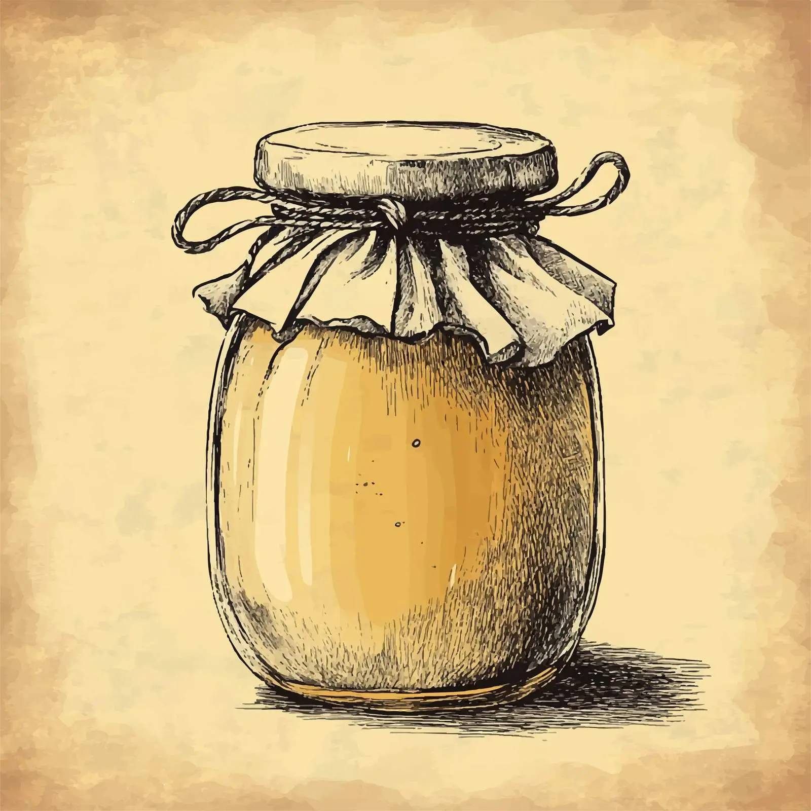 Hand Drawn Honey Jar Sketch Vector Art — free download from Dotvec