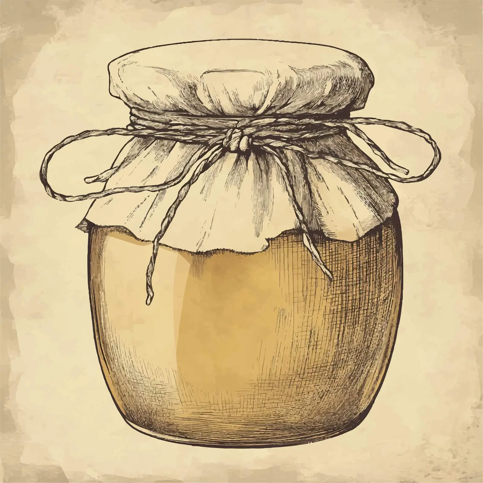Hand Drawn Honey Jar Sketch Illustration — free download from Dotvec