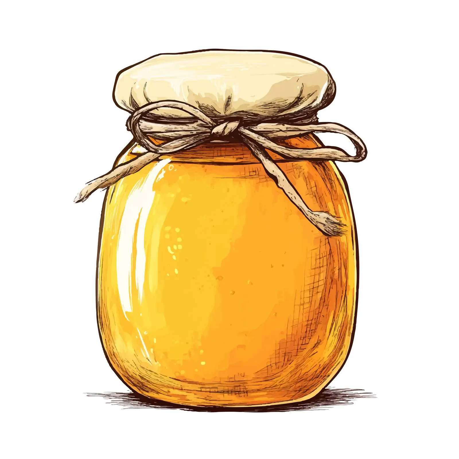 Hand Drawn Glass Jar of Honey Vector — free download from Dotvec