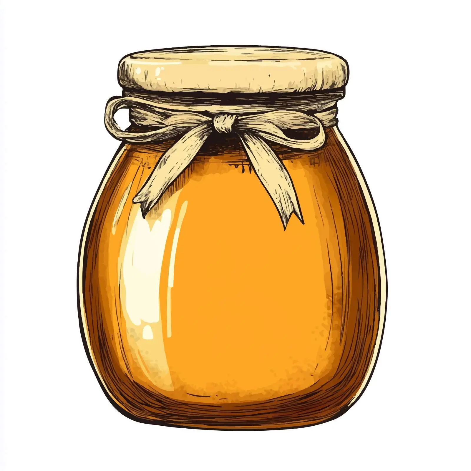 Hand-Drawn Glass Jar of Honey Illustration — free download from Dotvec