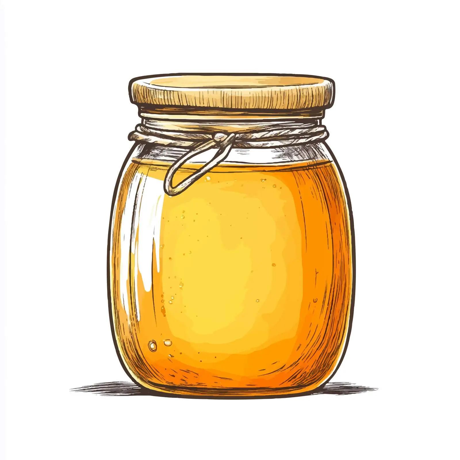 Hand Drawn Glass Jar of Honey Vector — free download from Dotvec